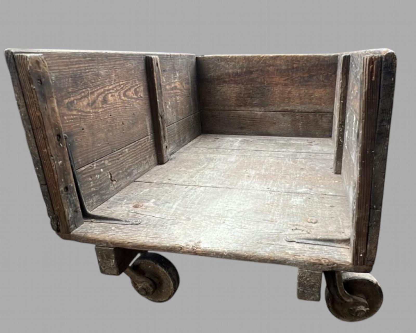 A Wooden Original Slingsby Industrial Trolley/cart (1 of 8)