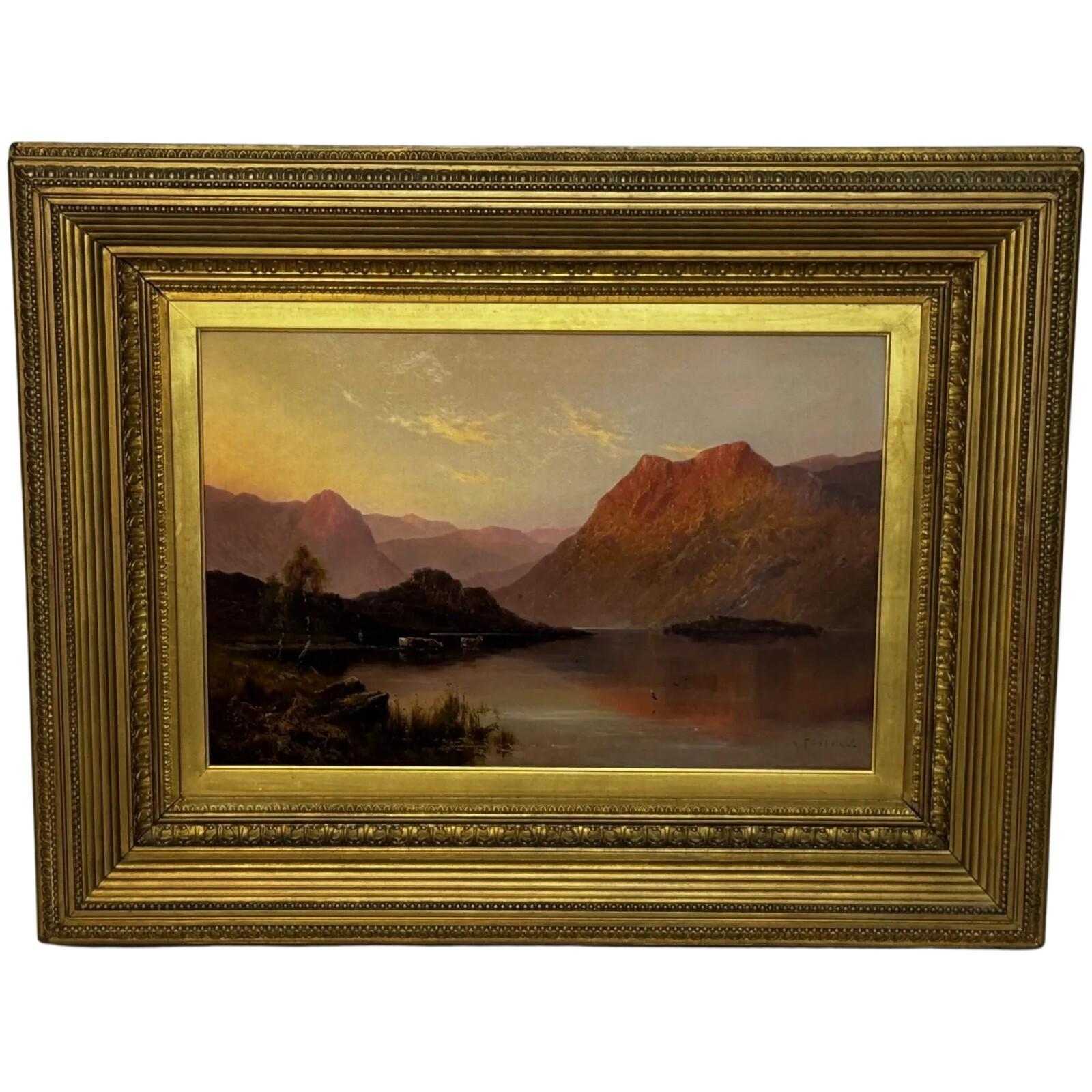 Alfred de Breanski Jr Lake Windermere Cattle At Sunset Landscape Oil Painting (1 of 26) Alfred de Breanski Jr Lake Windermere Cattle At Sunset Landscape Oil Painting (1 of 26)