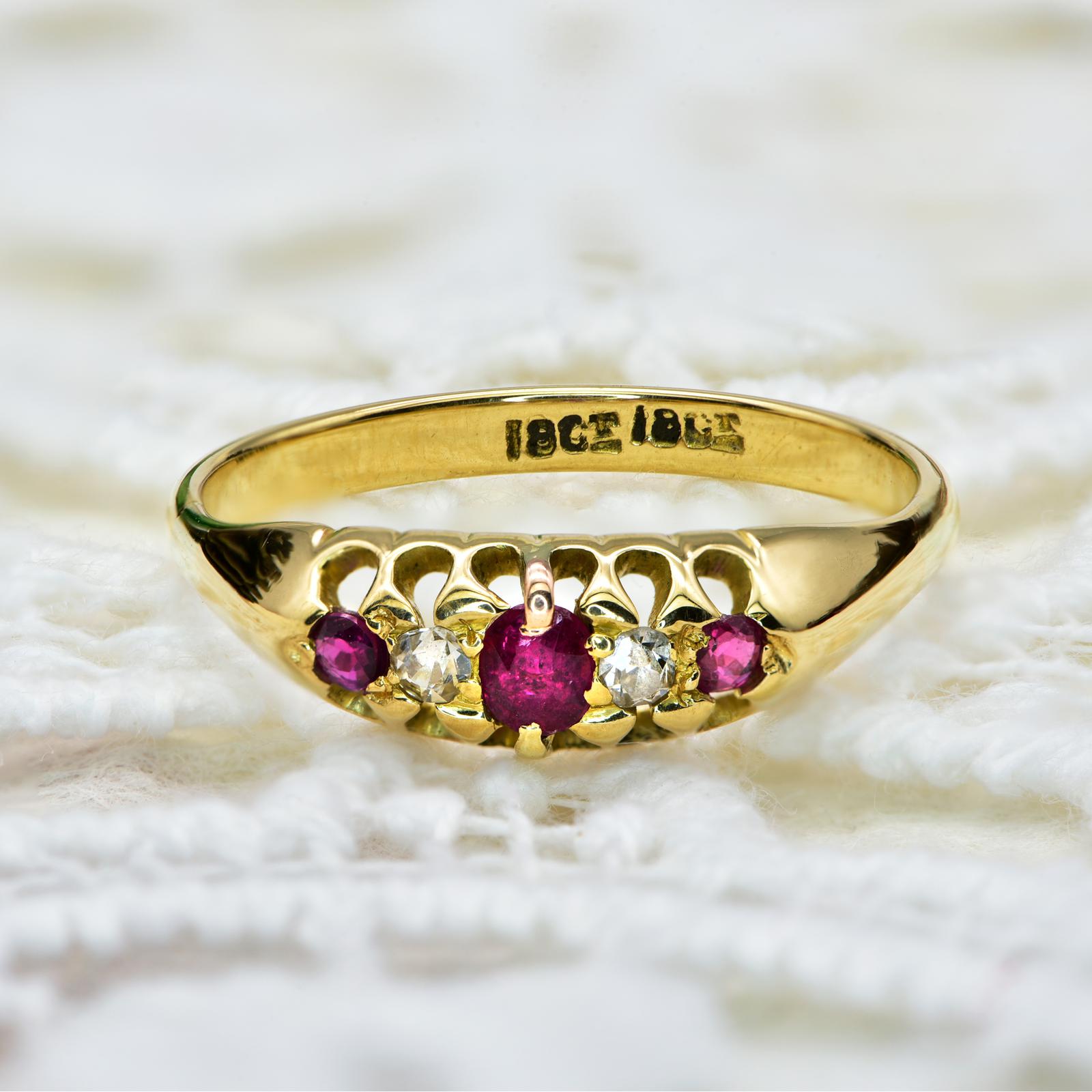 The Antique Ruby & Old Mine Cut Diamond Ring (1 of 7) The Antique Ruby & Old Mine Cut Diamond Ring (1 of 7)