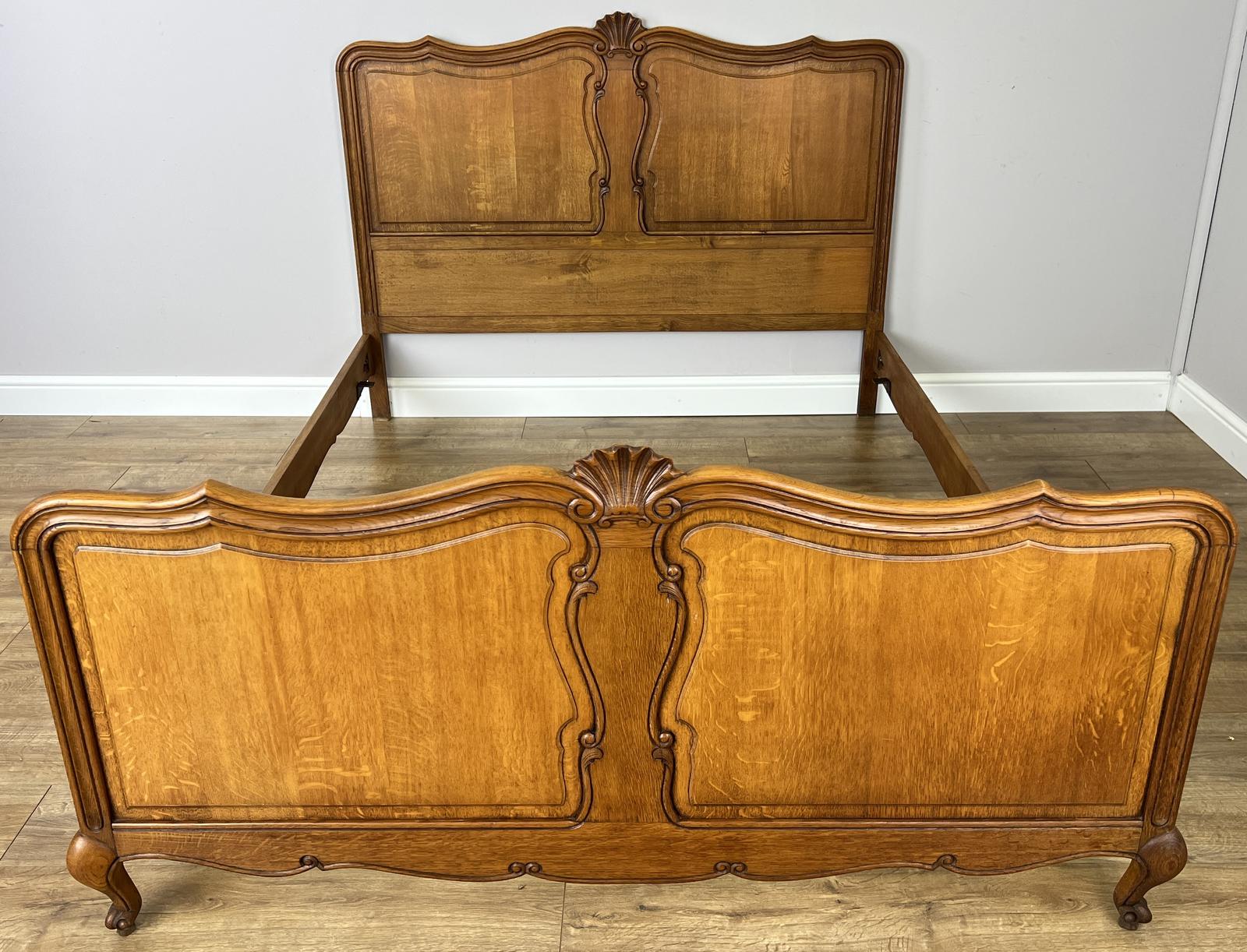 Bed Vintage French Oak Double Bed Frame Headboard (1 of 11) Bed Vintage French Oak Double Bed Frame Headboard (1 of 11)