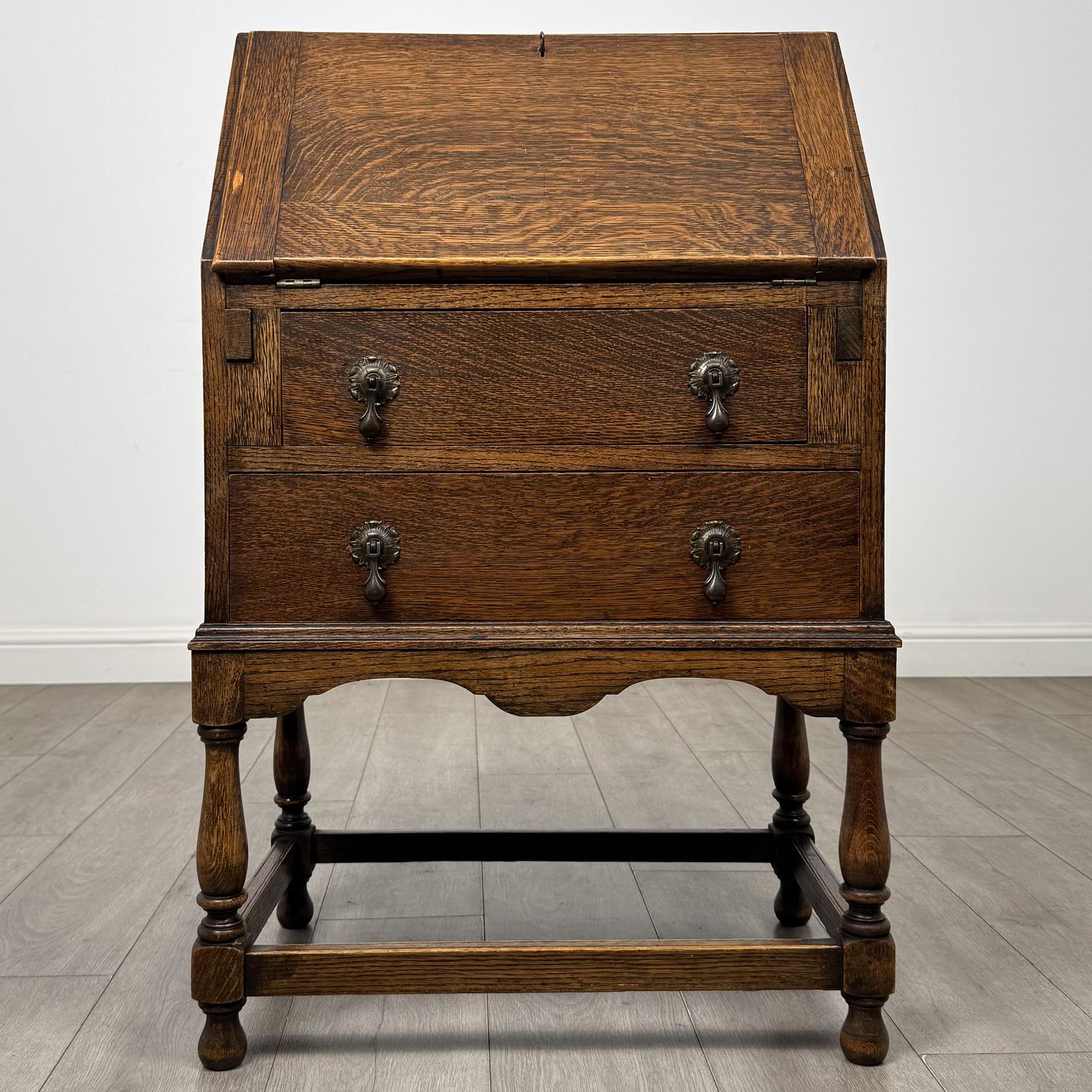 Antique 20th Century Edwardian Bureau In Golden Oak (1 of 13) Antique 20th Century Edwardian Bureau In Golden Oak (1 of 13)