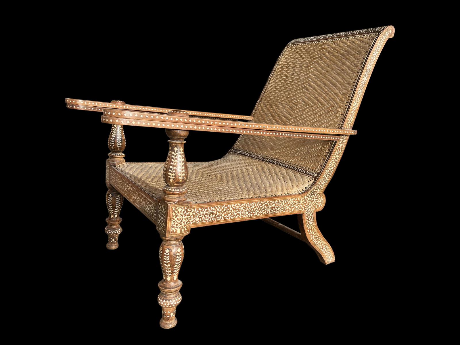 Bone Inlaid Anglo Indian Planters Chair c.1790 (1 of 2) Bone Inlaid Anglo Indian Planters Chair c.1790 (1 of 2)