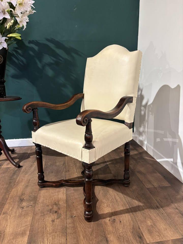 Leather Upholstered Side Armchair (1 of 15)