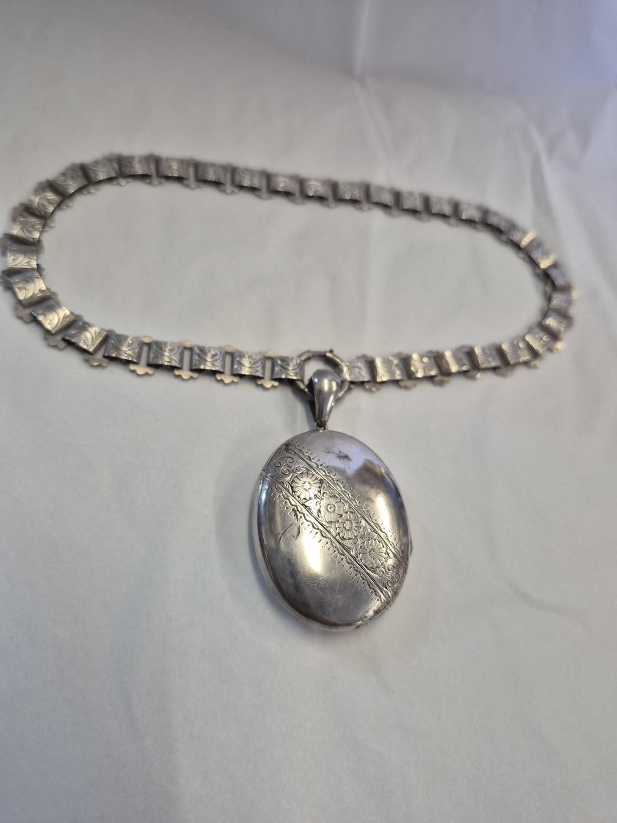 Beautiful Antique Silver Collar Necklace (1 of 6)