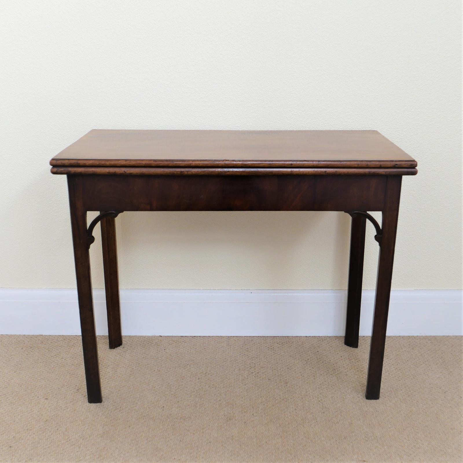 Georgian Mahogany Card Table With Concertina Action (1 of 9)