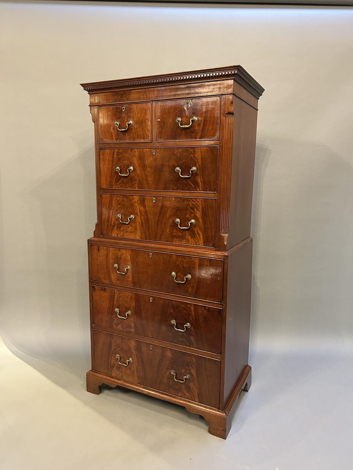Georgian Revival Tallboy Chest of Narrow Proportions (1 of 10)