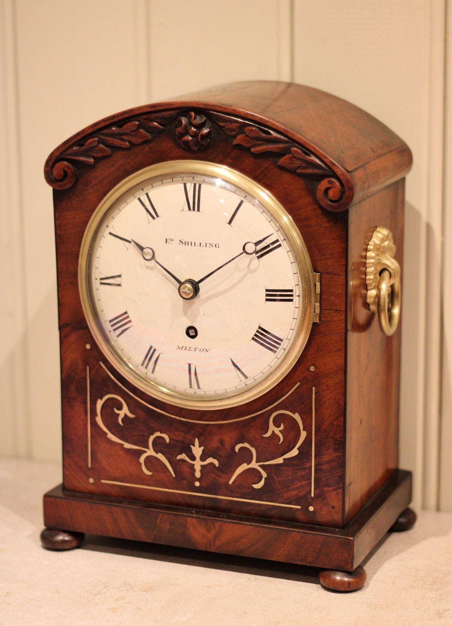 William IV Mahogany Timepiece Fusee Bracket Clock (1 of 12)