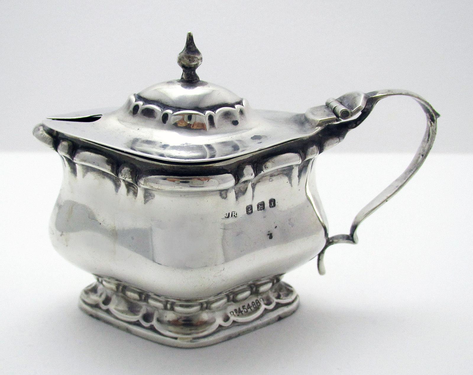 Antique 1908 Arts & Crafts Solid Sterling Silver English Mustard Pot Condiment Cruet (1 of 8) Antique 1908 Arts & Crafts Solid Sterling Silver English Mustard Pot Condiment Cruet (1 of 8)