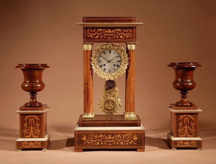 Exceptional original Portico Clock Garniture, French, Louis Philippe, 1850/70 (1 of 17) Exceptional original Portico Clock Garniture, French, Louis Philippe, 1850/70 (1 of 17)