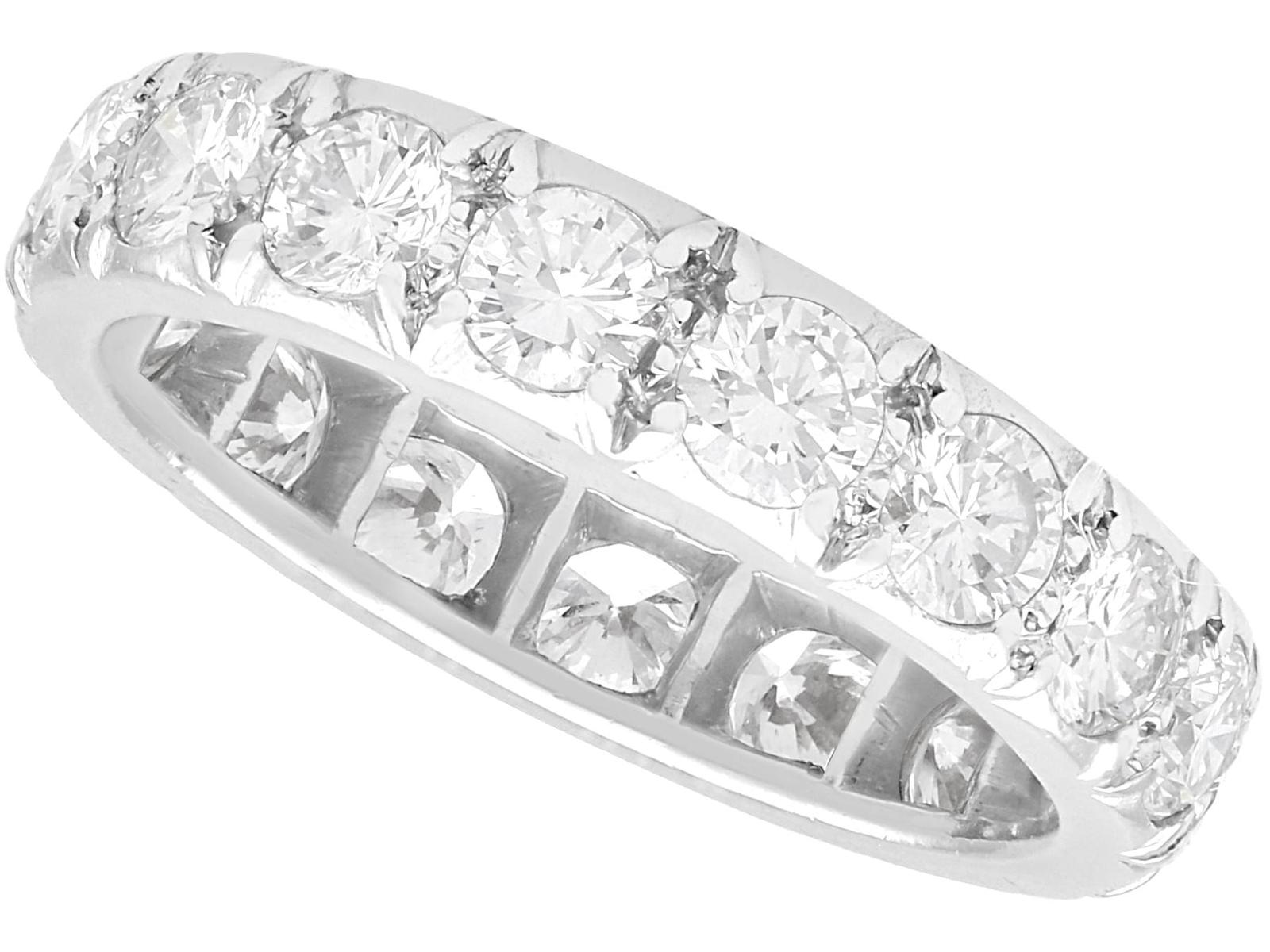 Vintage French 2.20ct Diamond & Platinum Full Eternity Ring (1 of 11)