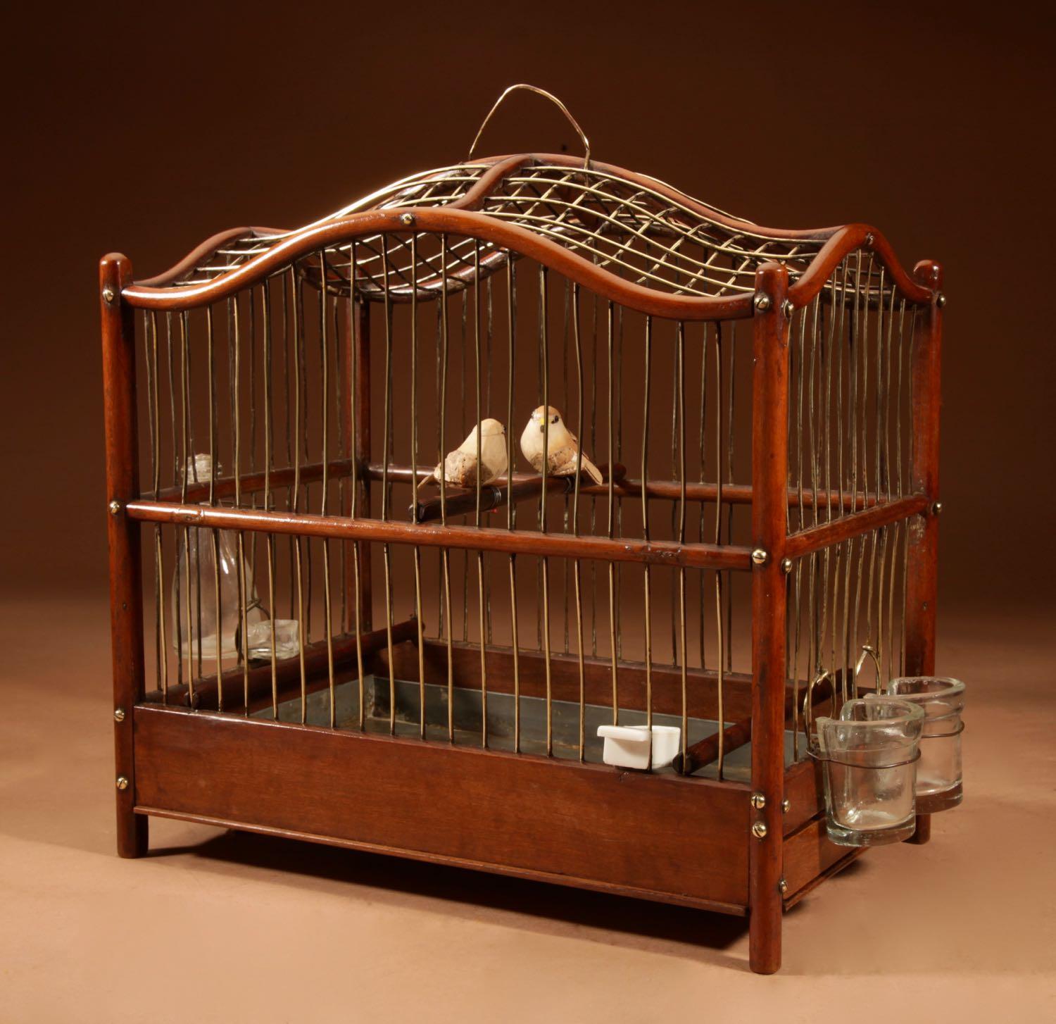 Rare Mahogany & Brass Birdcage Anglo Dutch c.1870 (1 of 13)