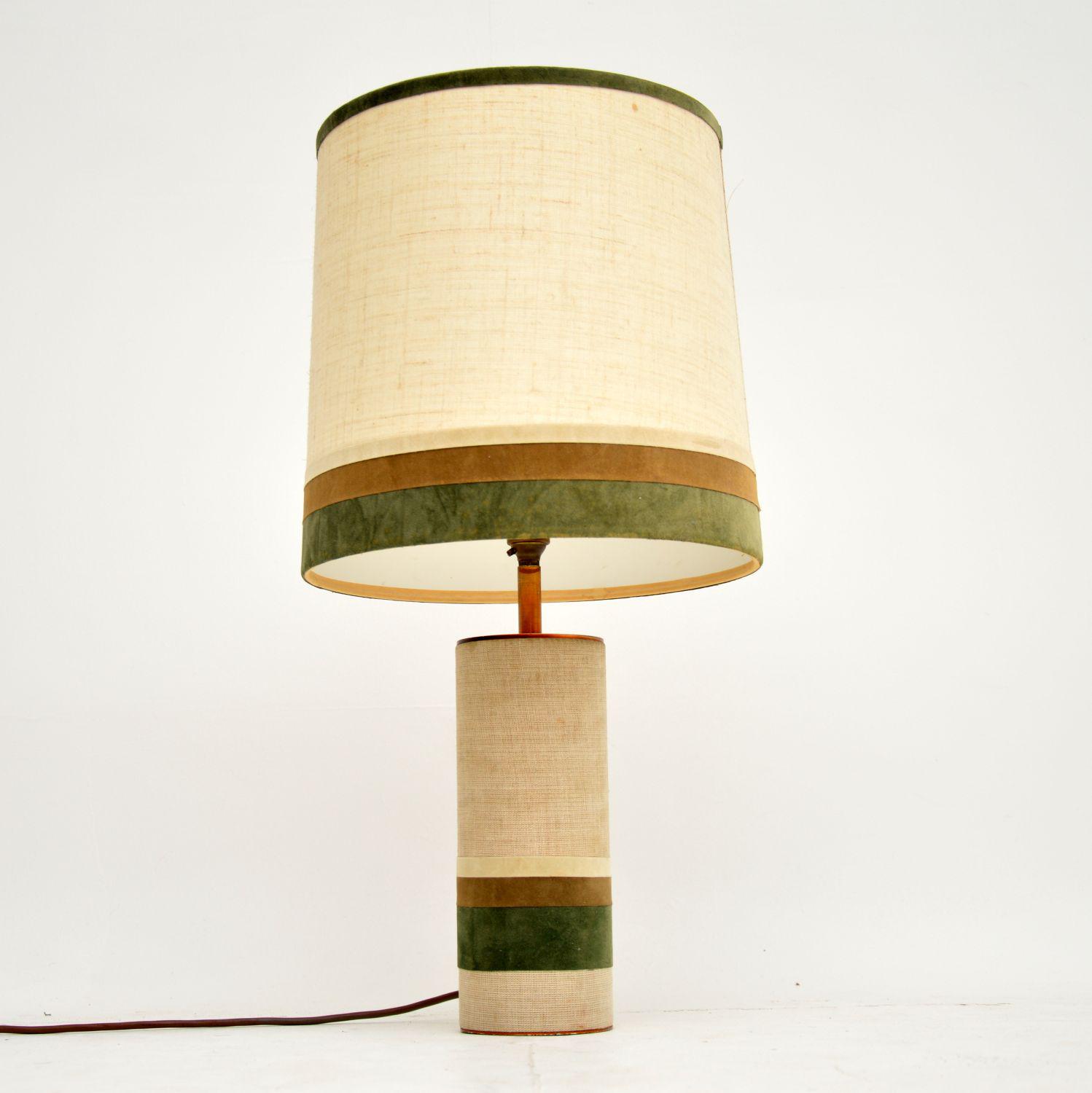 1960’s Vintage Copper & Velvet Table Lamp (1 of 7) 1960’s Vintage Copper & Velvet Table Lamp (1 of 7)