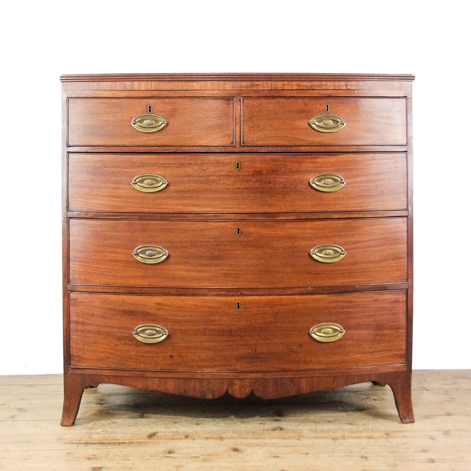Regency Mahogany Bow Front Chest of Drawers (1 of 10)