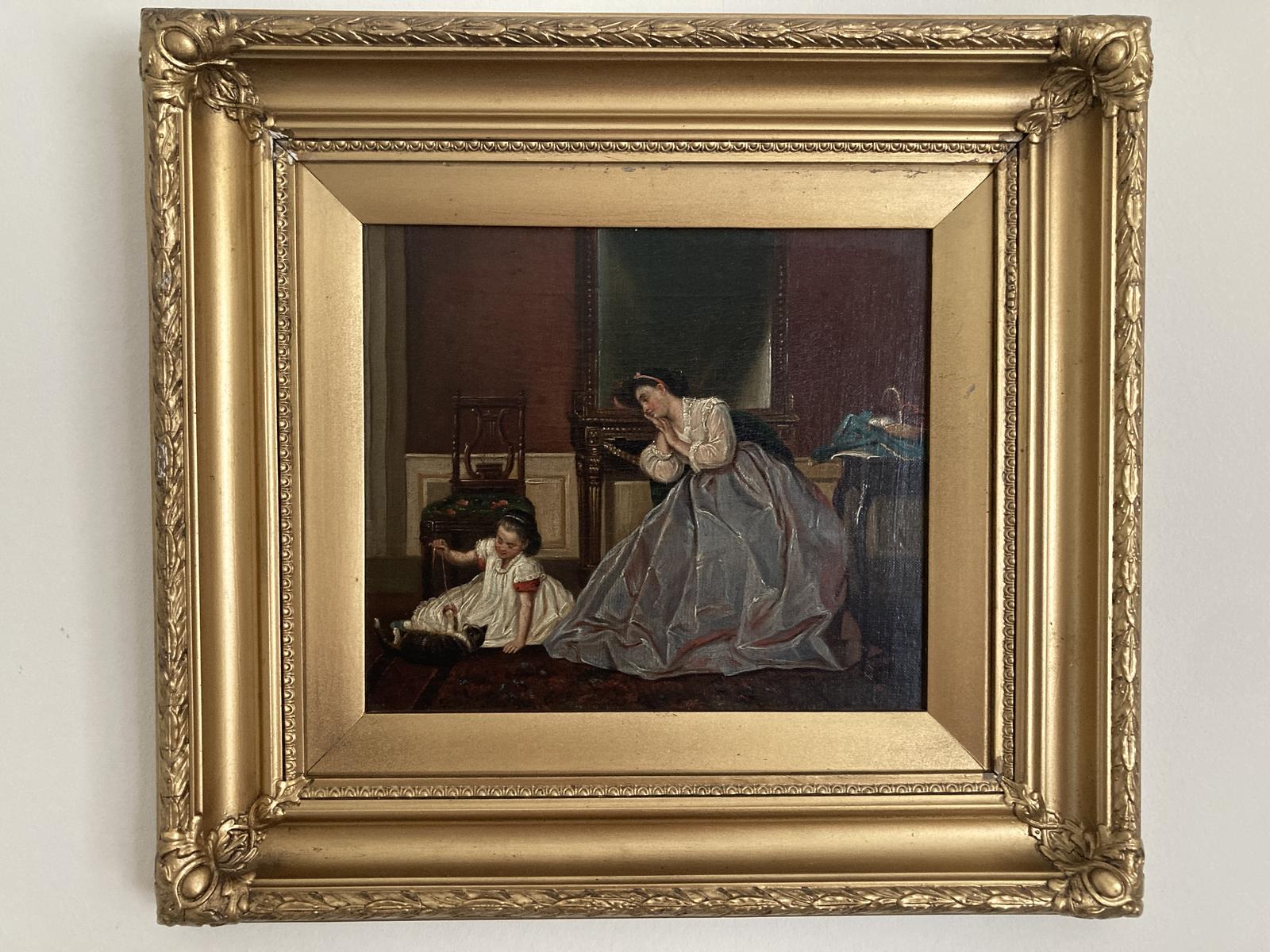 Pair of 19th Century Oil on Canvas Conversation Pieces (1 of 17)