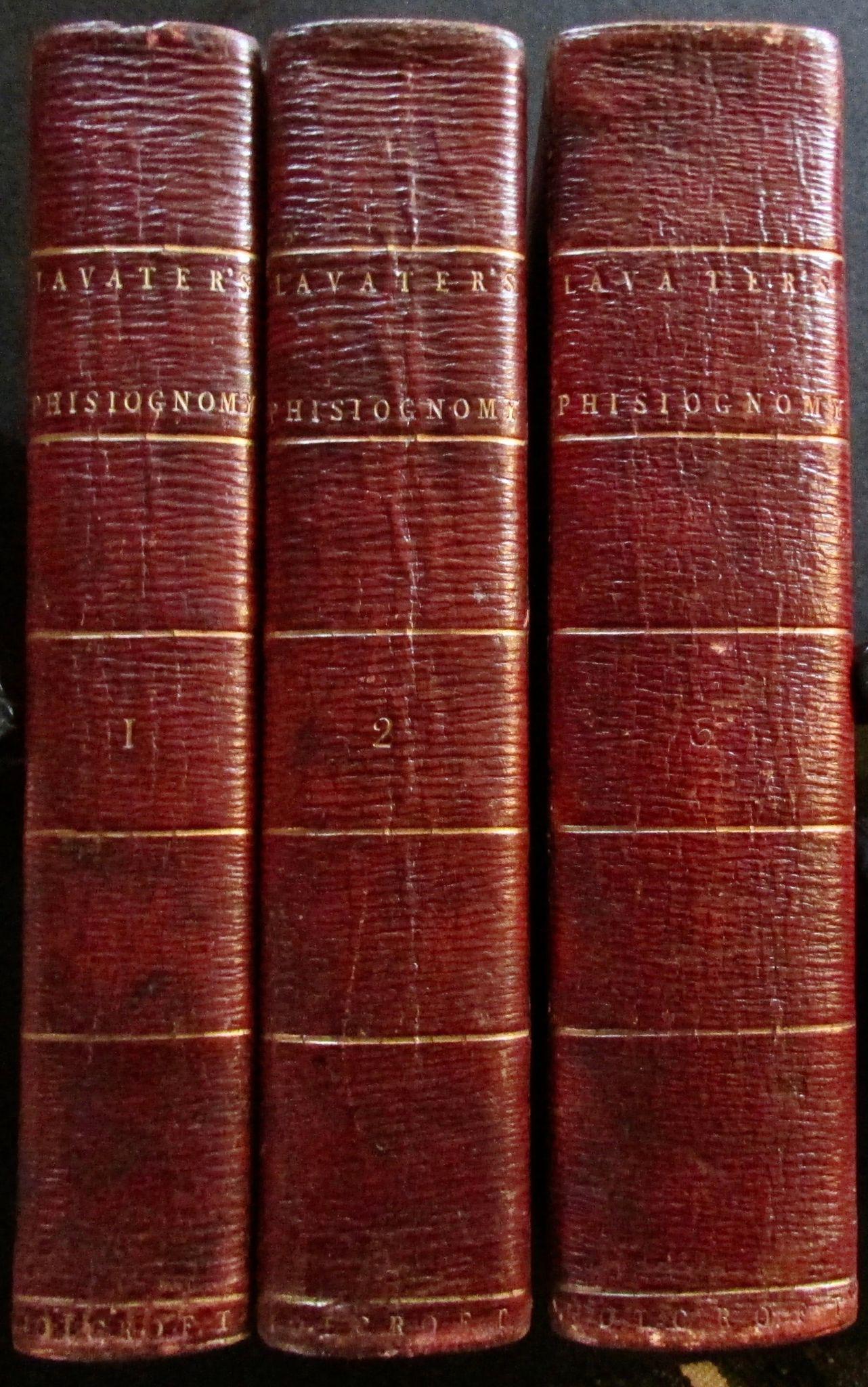 1789 Essays on Physiognomy Knowledge & Love of Mankind by J C Lavater 3 Volume Set (1 of 5)