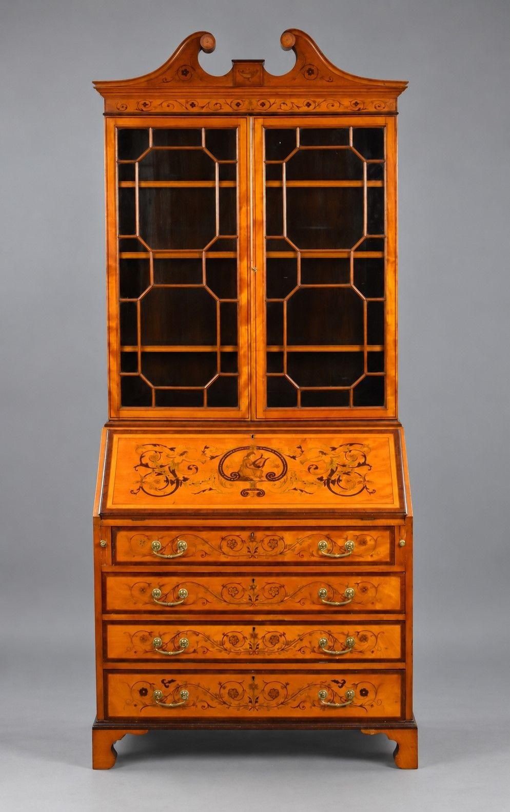 Early 20th Century Inlaid Bureau - main image