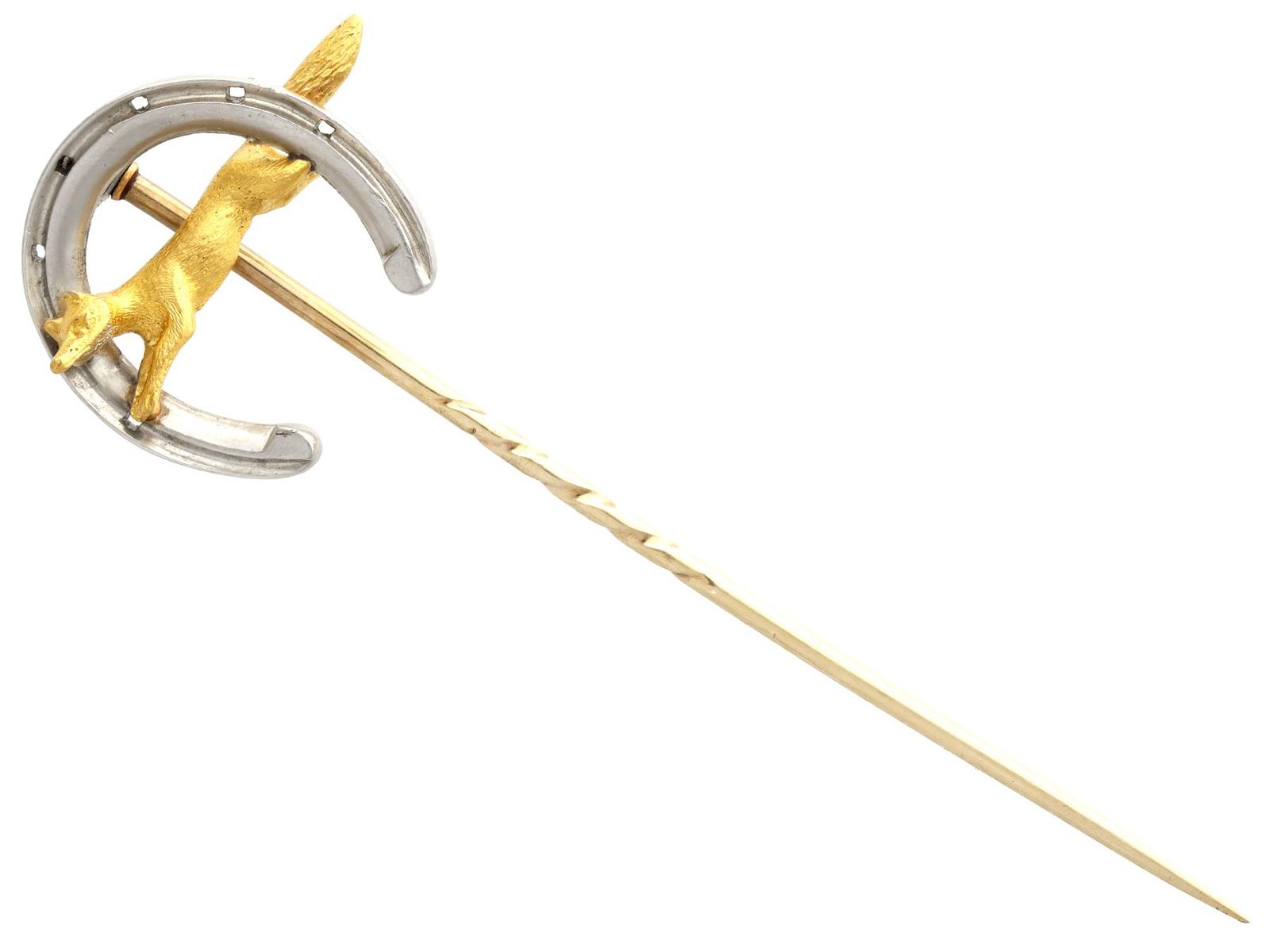 Yellow Gold & Platinum Fox Pin c.1930 (1 of 6) Yellow Gold & Platinum Fox Pin c.1930 (1 of 6)