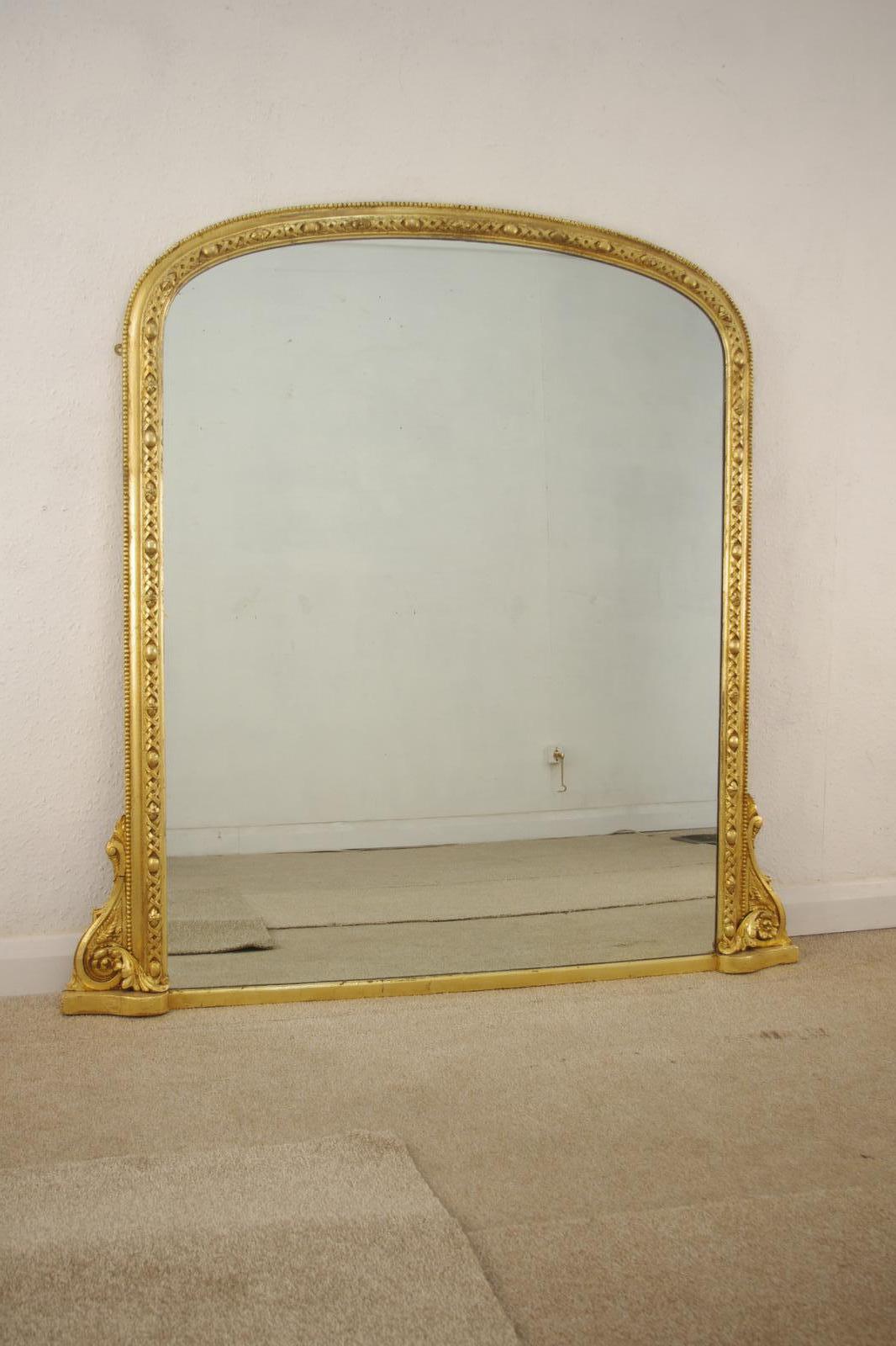 Victorian Gilt Arched Top Overmantle Mirror (1 of 8) Victorian Gilt Arched Top Overmantle Mirror (1 of 8)