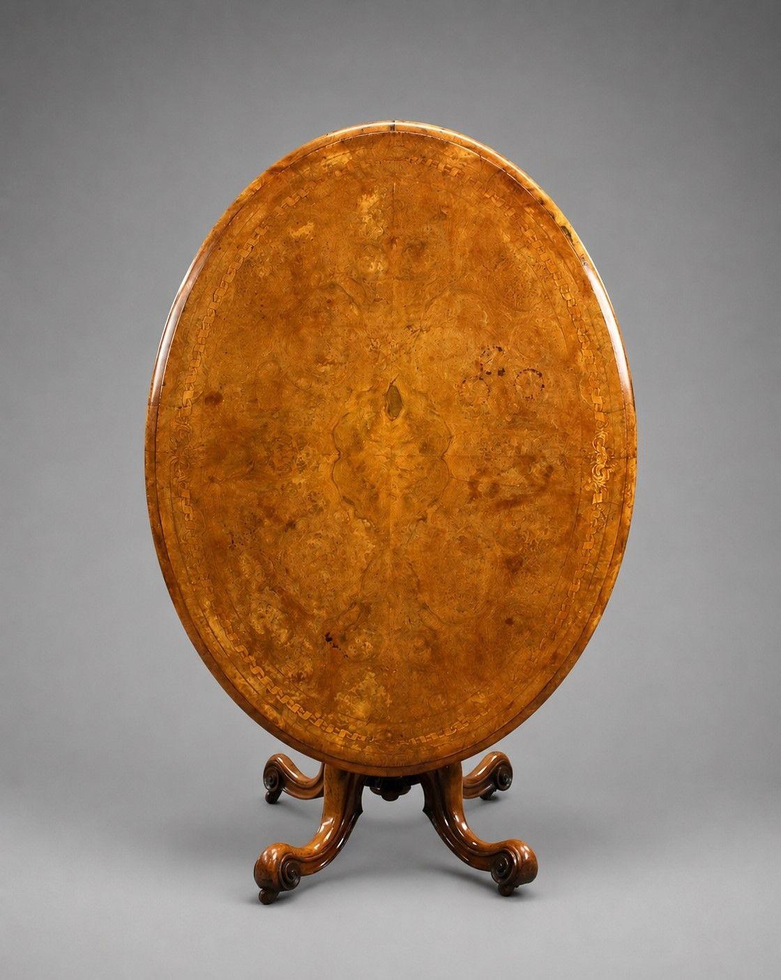 Victorian Burr Walnut Inlaid Loo Table (1 of 8) Victorian Burr Walnut Inlaid Loo Table (1 of 8)