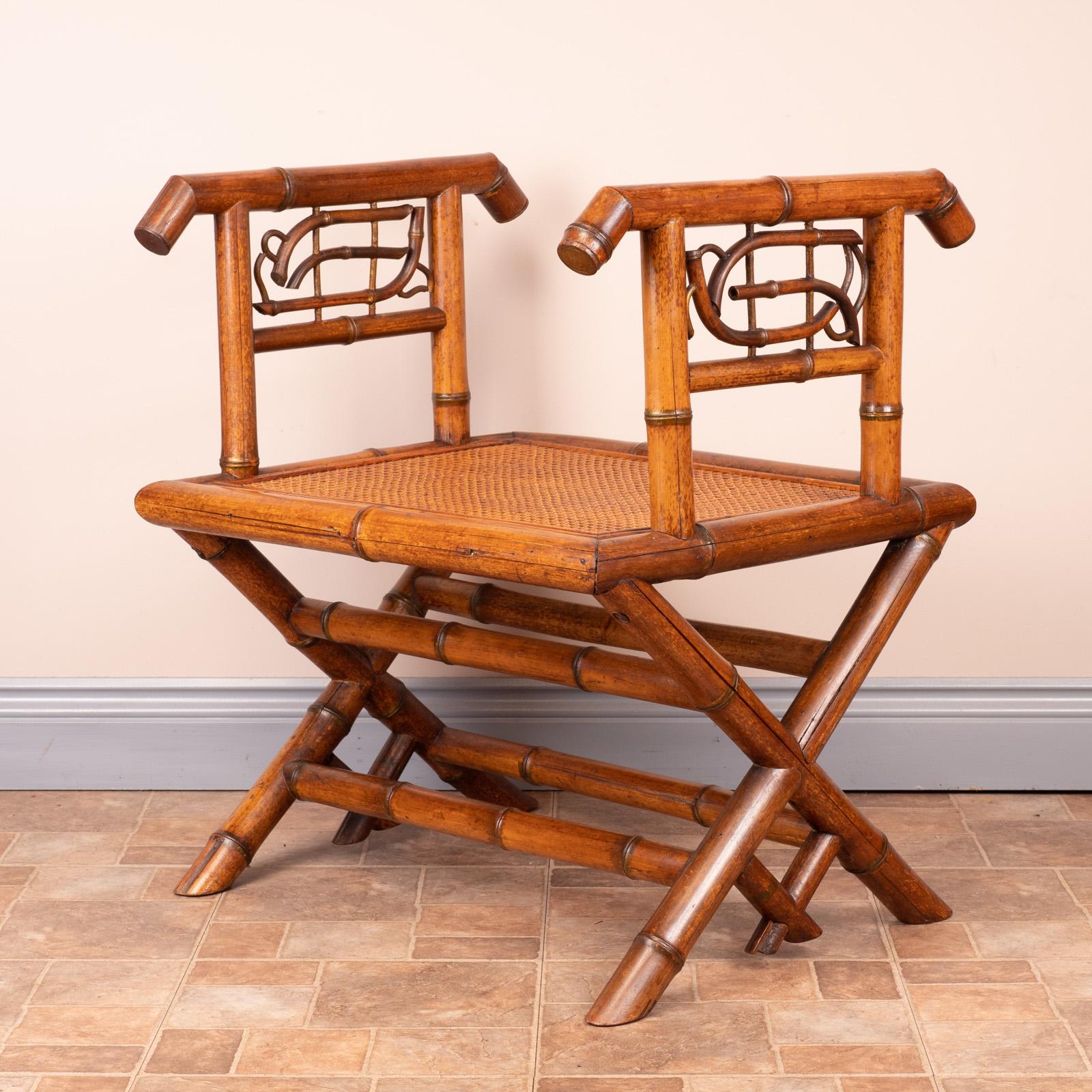 Bamboo Hall Bench With Cane Seat (1 of 13)