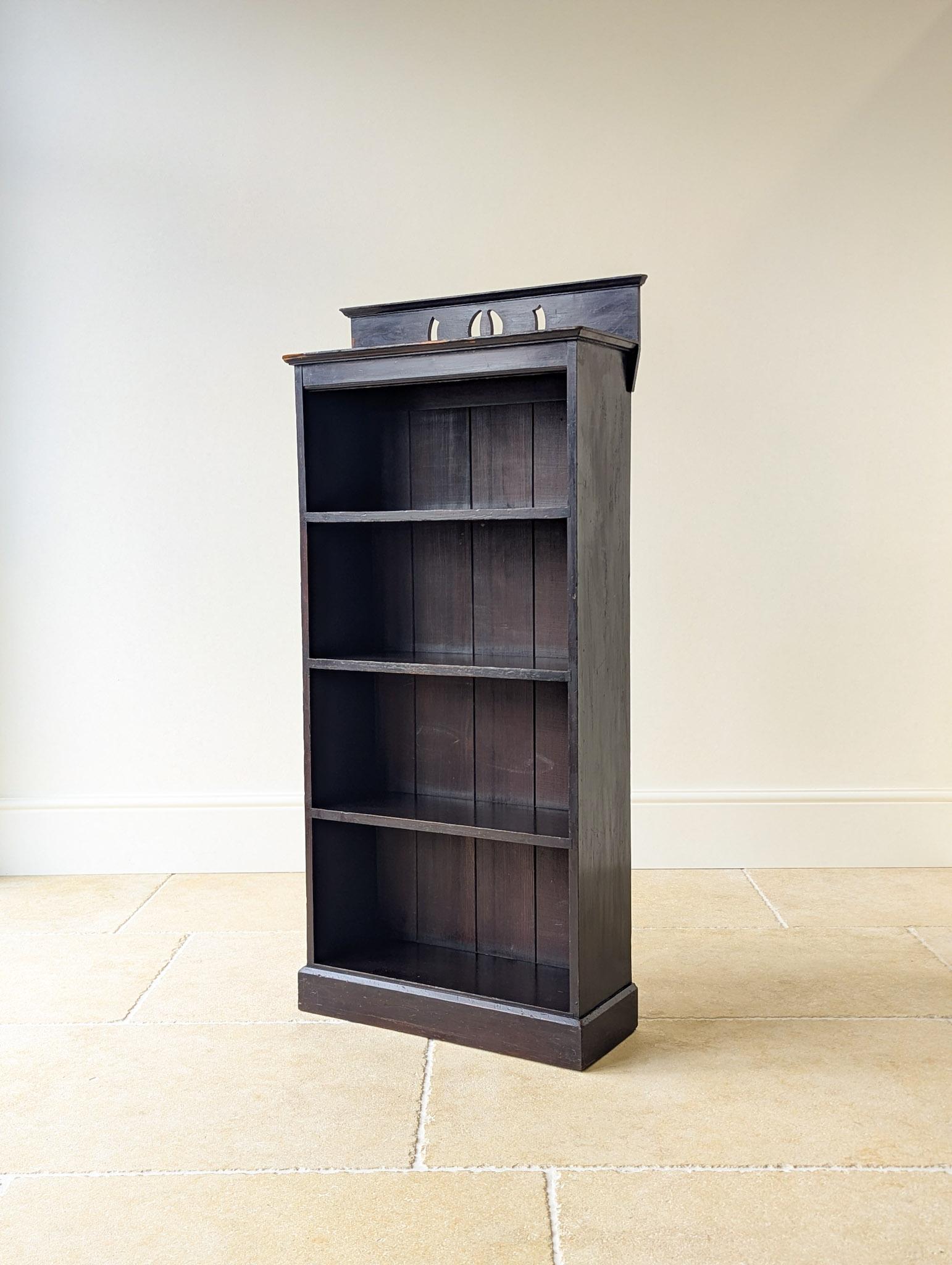 Antique Victorian Arts & Crafts Stained Pine Open Bookcase c.1890 (1 of 14) Antique Victorian Arts & Crafts Stained Pine Open Bookcase c.1890 (1 of 14)