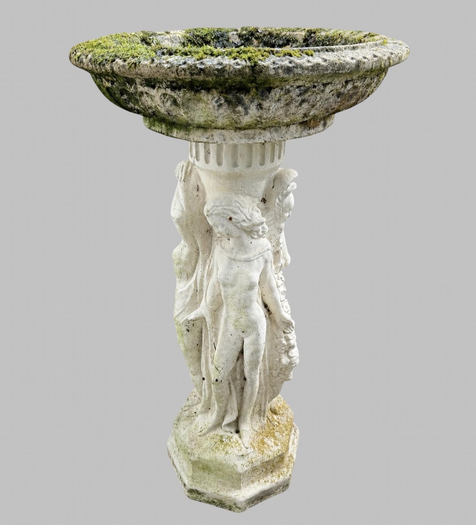 Vintage Cast Stone Bird Bath (1 of 8) Vintage Cast Stone Bird Bath (1 of 8)