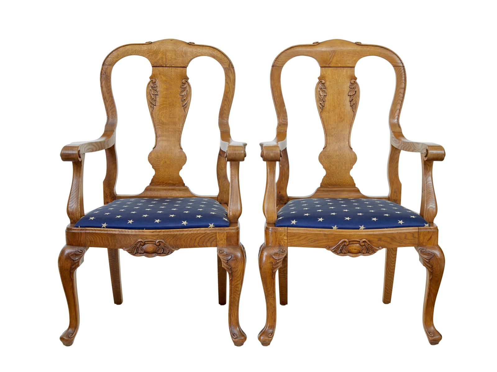 Pair of Carved Oak 19th Century Armchairs (1 of 9) Pair of Carved Oak 19th Century Armchairs (1 of 9)