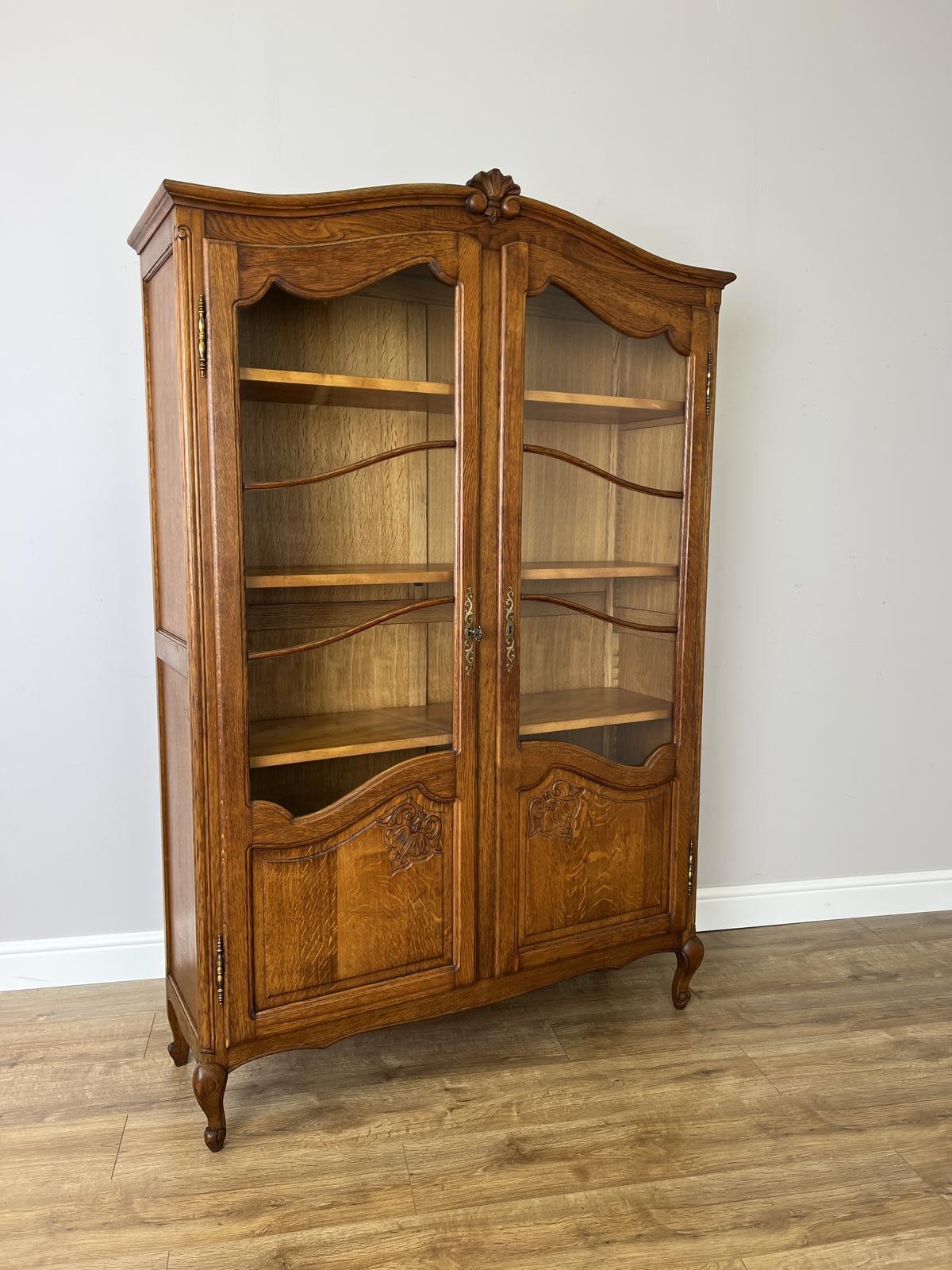 Bookcase Vintage French Oak Glazed Display Cabinet (1 of 15) Bookcase Vintage French Oak Glazed Display Cabinet (1 of 15)