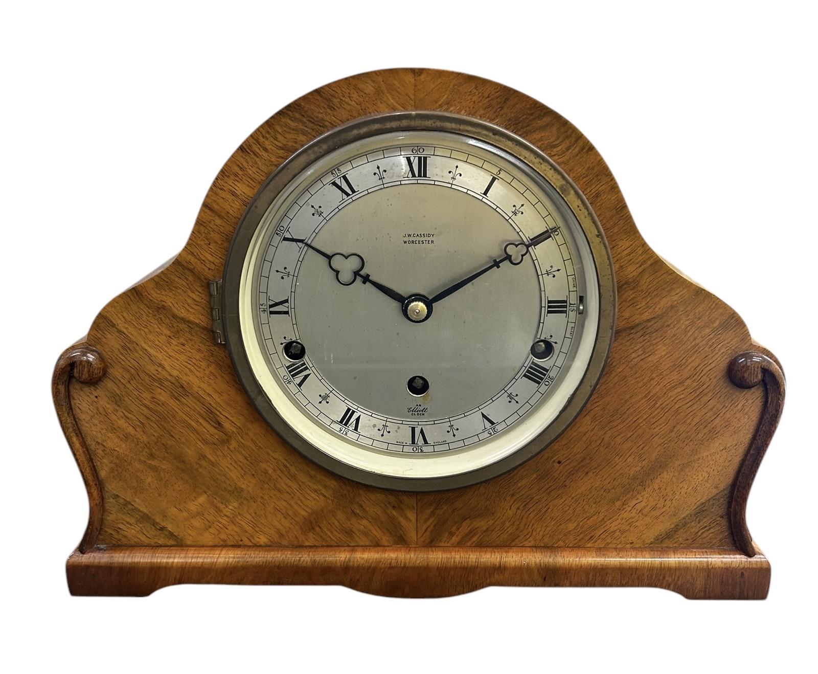 Wonderful Elliot Double Chime Walnut Mantel Clock (1 of 10)