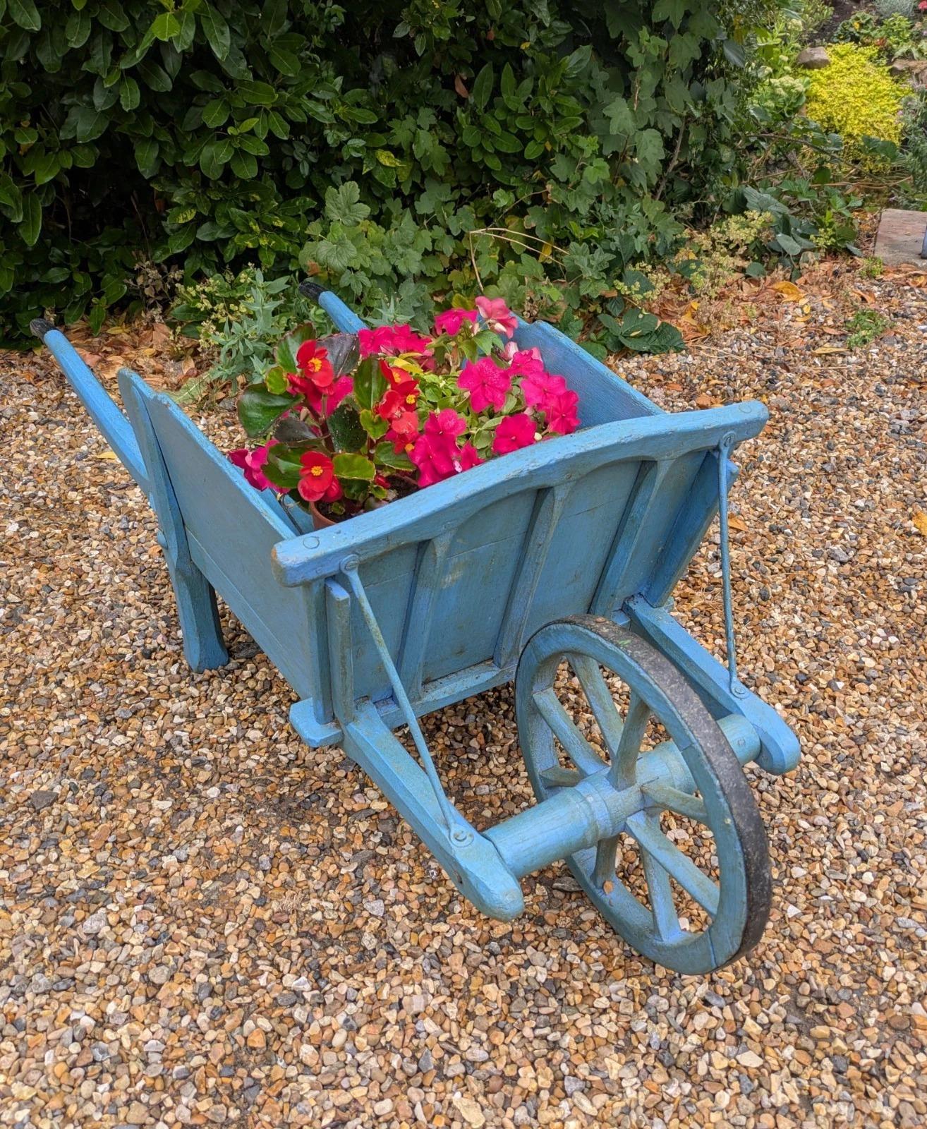 Charming Garden Wheelbarrow 19th Century Hand Made (1 of 8) Charming Garden Wheelbarrow 19th Century Hand Made (1 of 8)