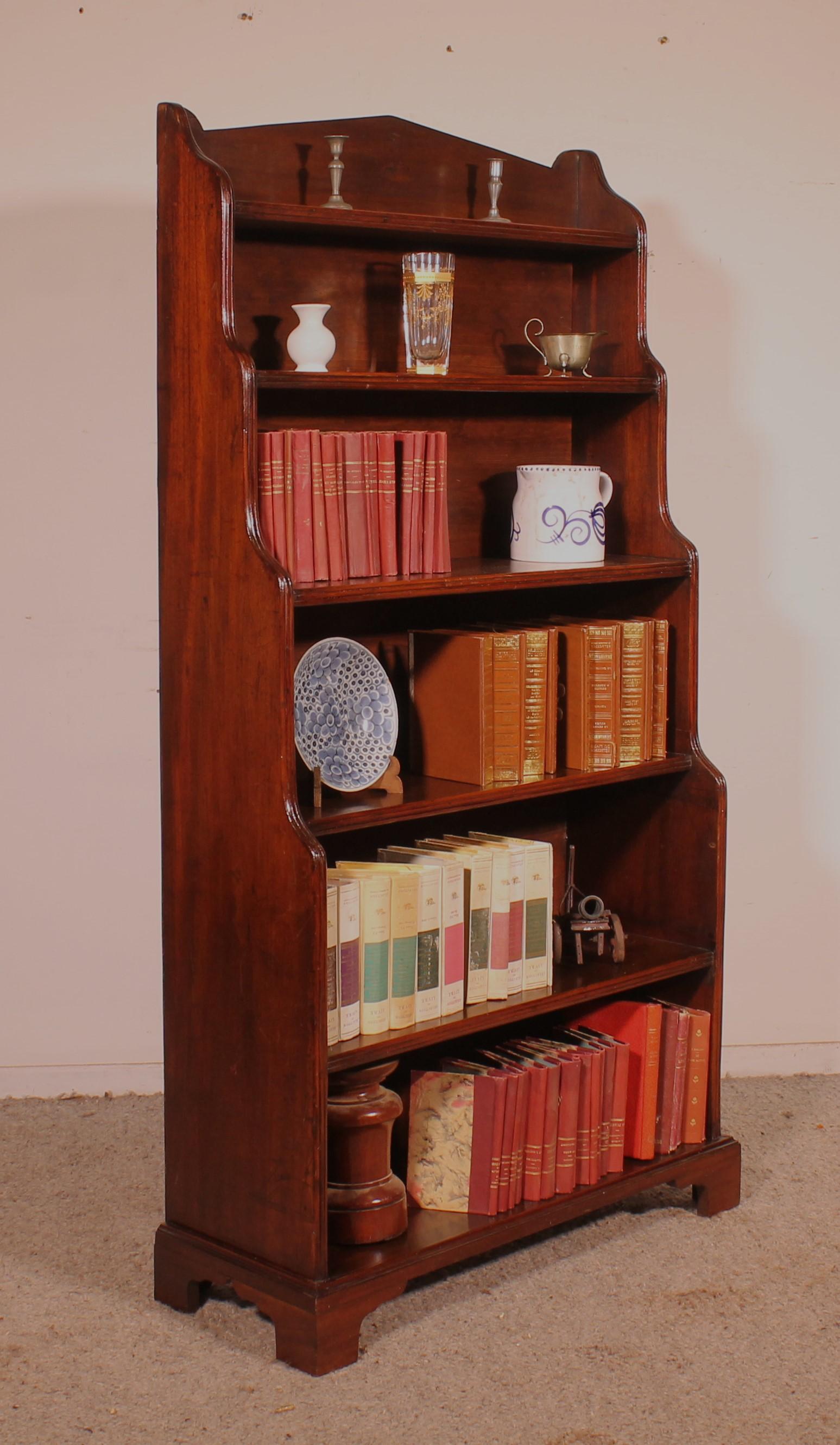 19th Century Mahogany Waterfall Bookcase (1 of 11)