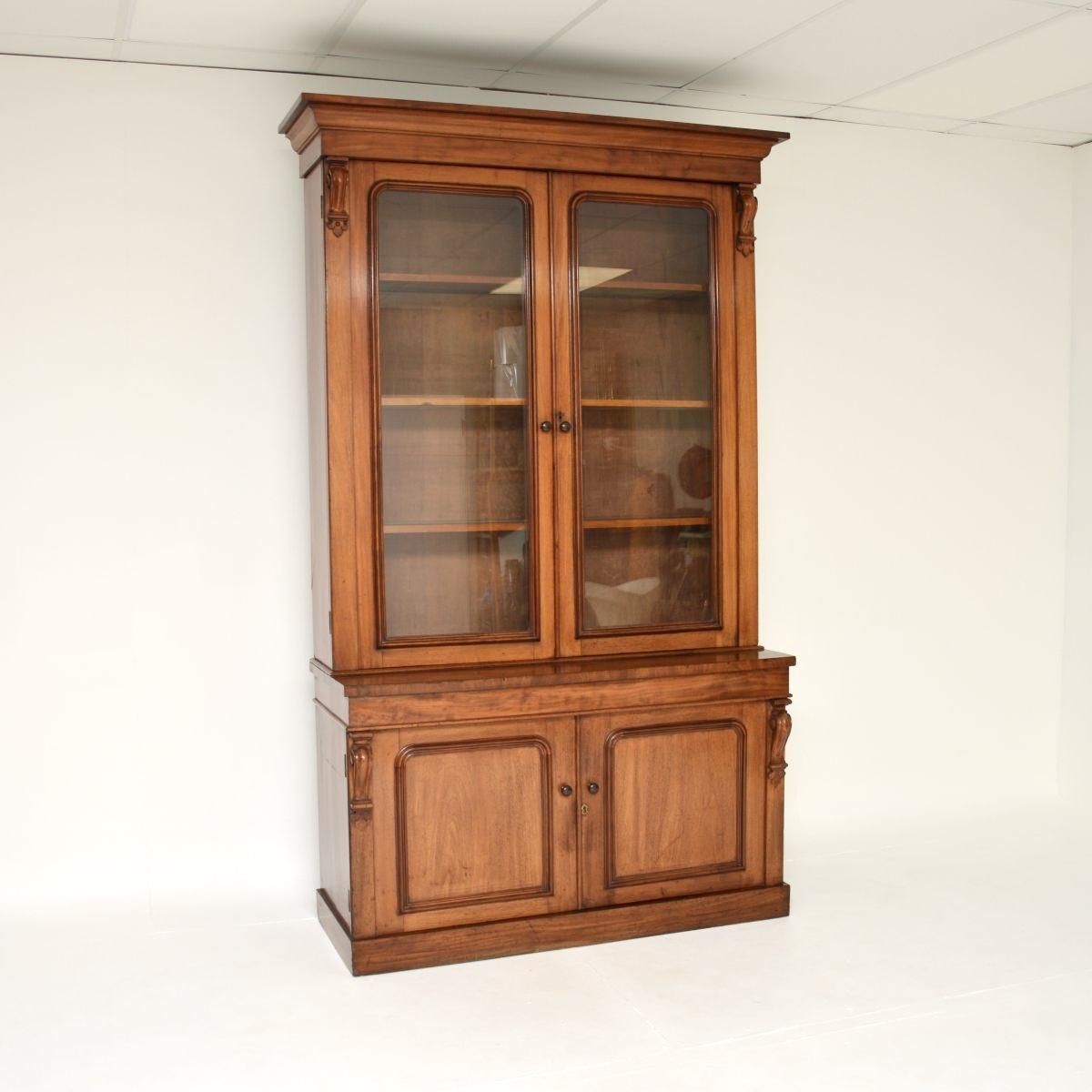 Antique Victorian Mahogany Bookcase (1 of 13)