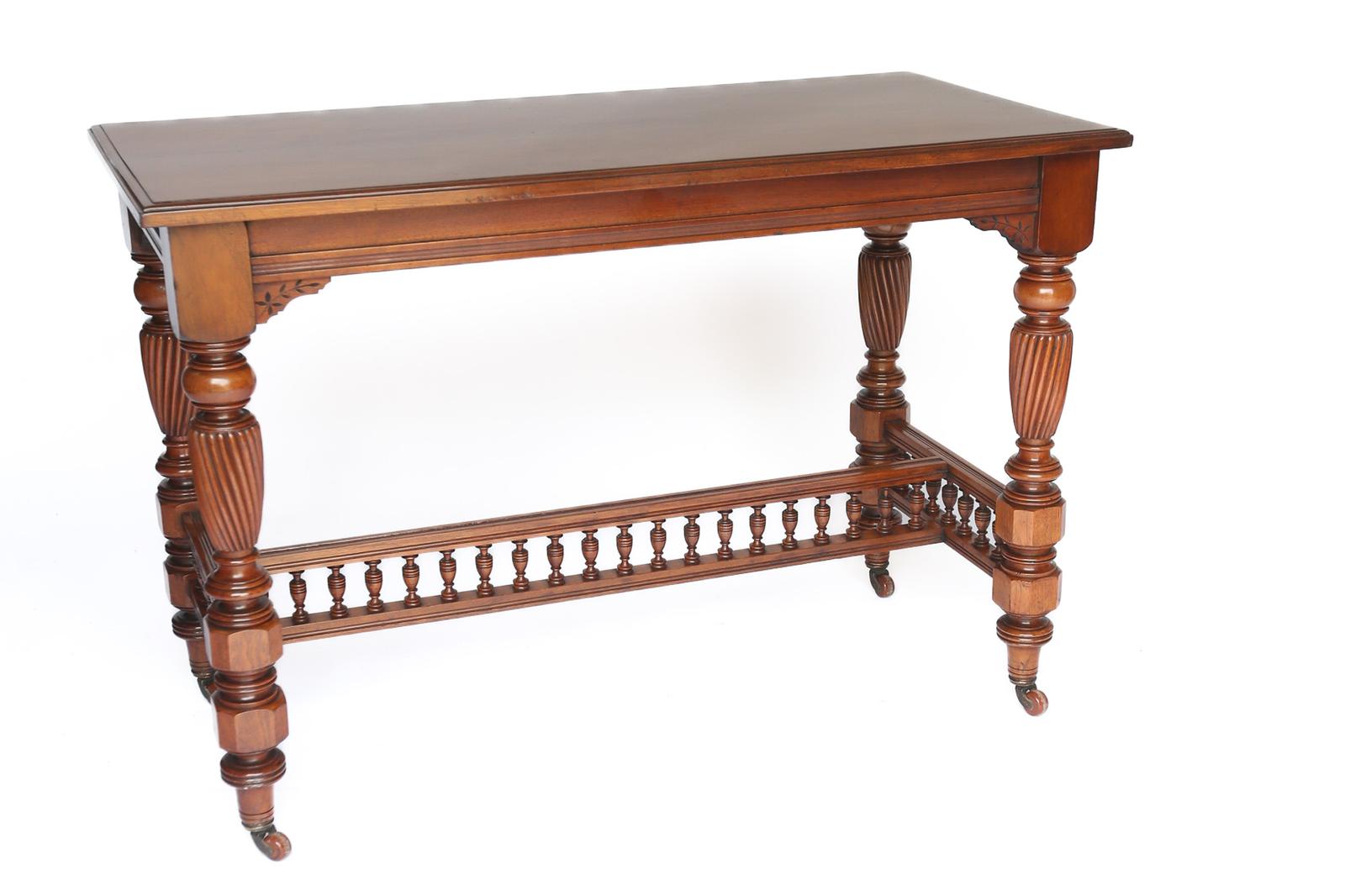 Late Victorian Walnut  & Carved Centre Table (1 of 6)