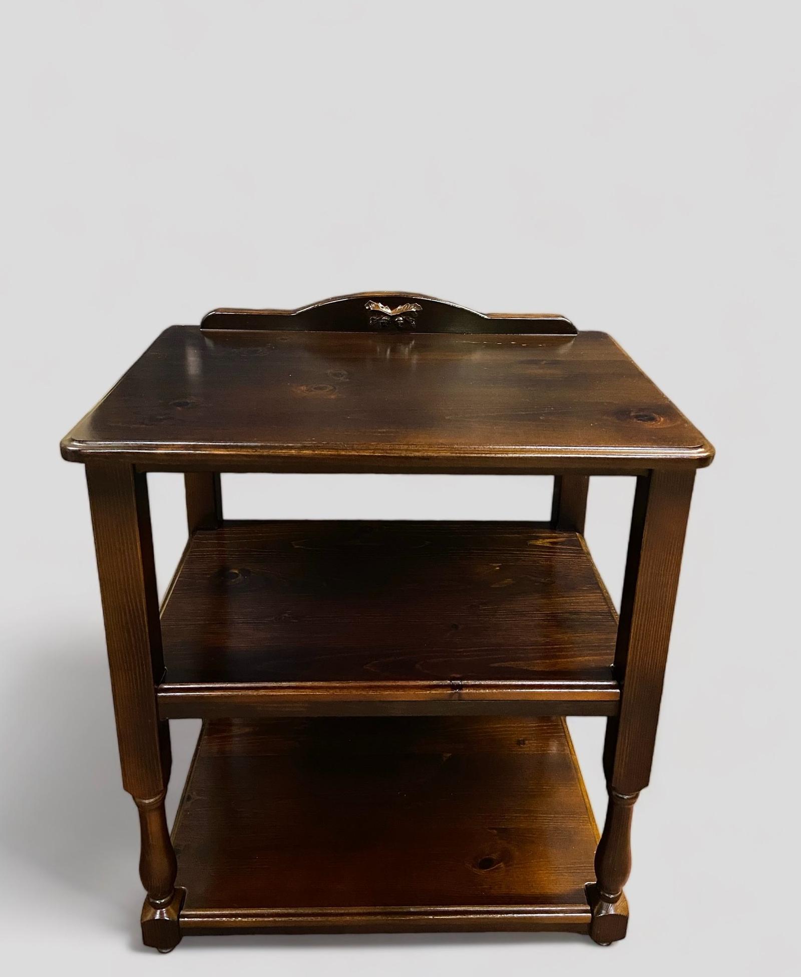 Vintage 3 Tier Console Table  / Server Table  / 1970s (1 of 8)