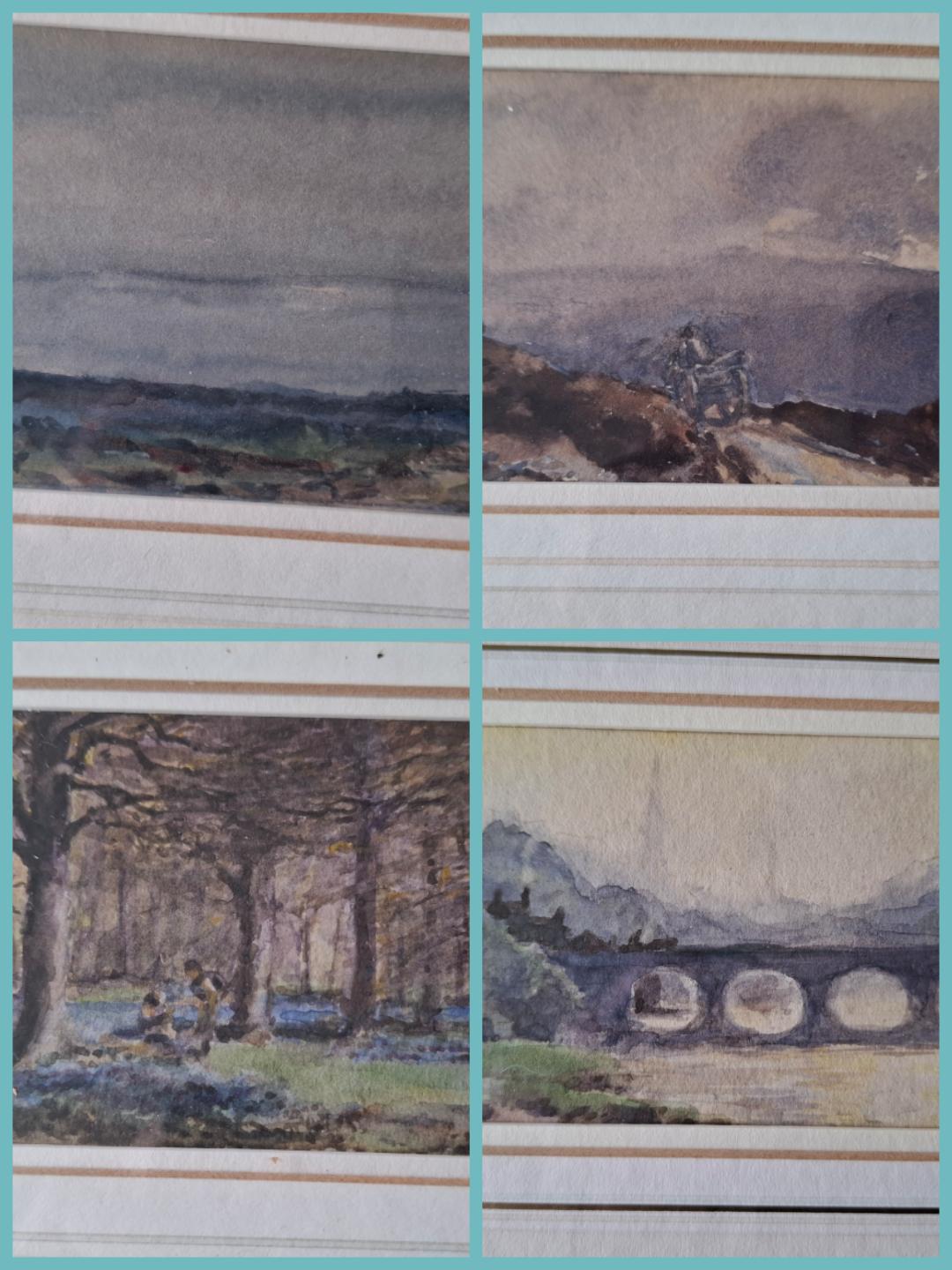 A Set Of 4 Lovely 19th Century Watercolours - C1890 (1 of 10)
