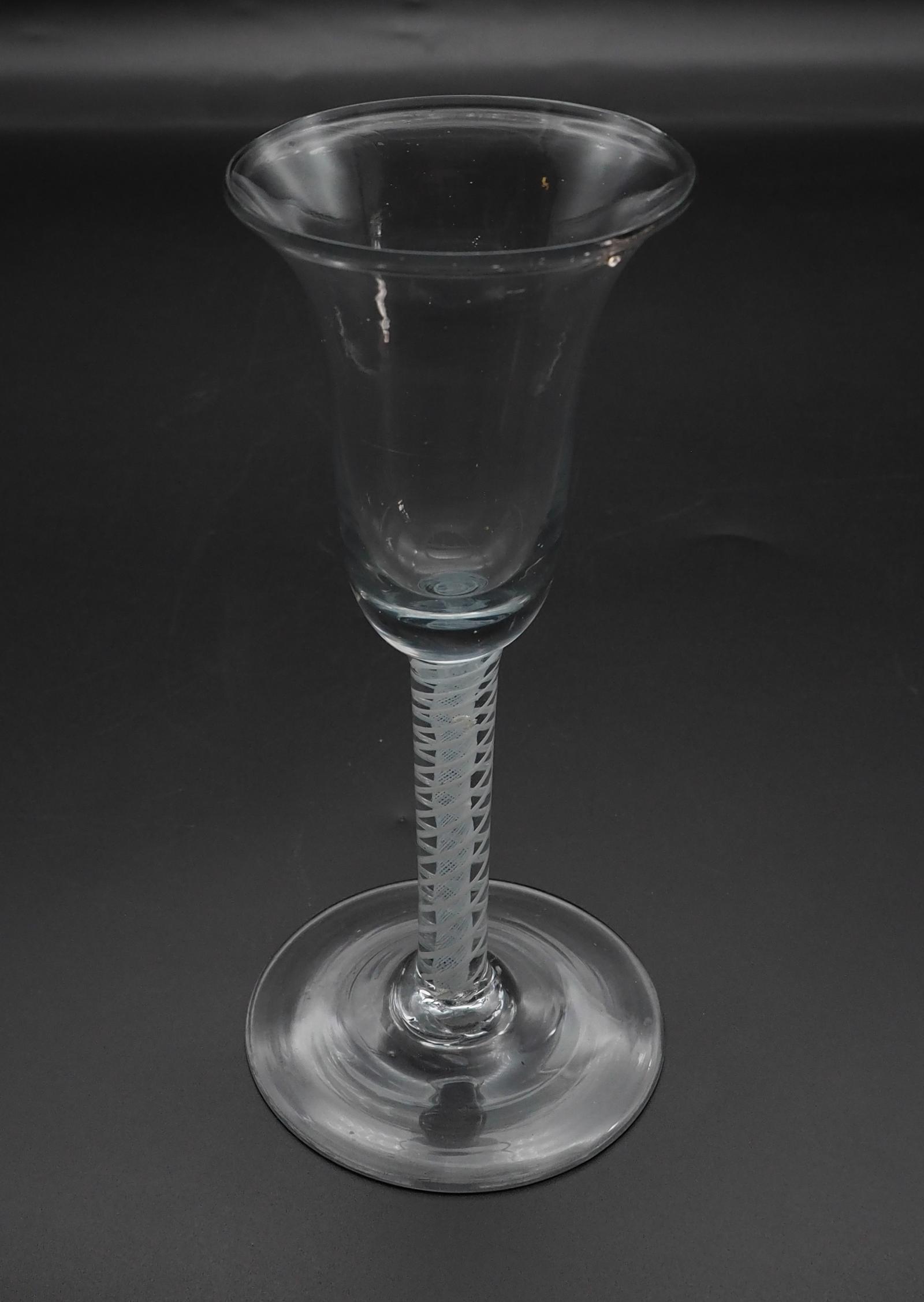 18th Century Opaque Twist Cordial Glass (1 of 6)