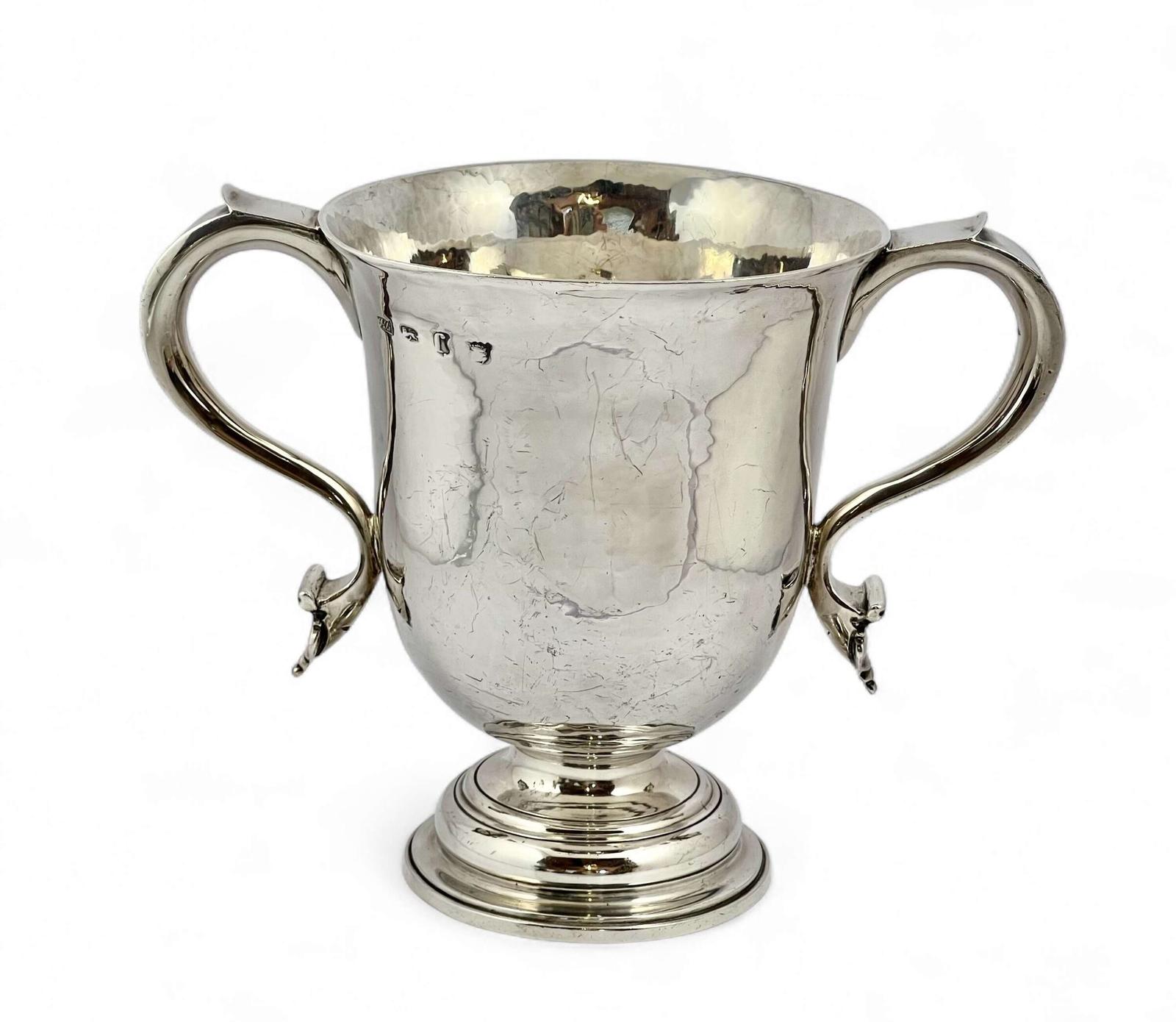 George II Silver Twin Handled Loving Cup - John Barbe London 1753 (1 of 8)