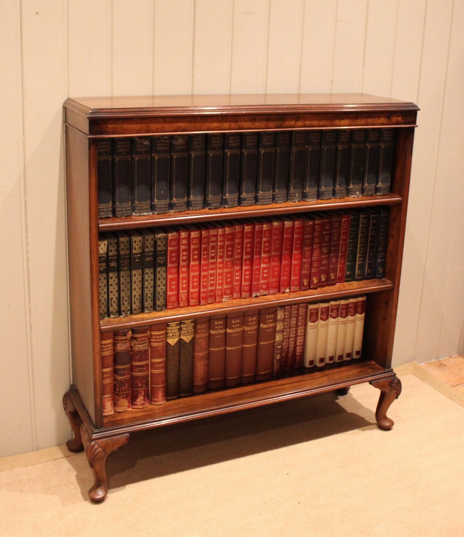 Walnut Open Bookcase With Adjustable Shelves (1 of 13) Walnut Open Bookcase With Adjustable Shelves (1 of 13)