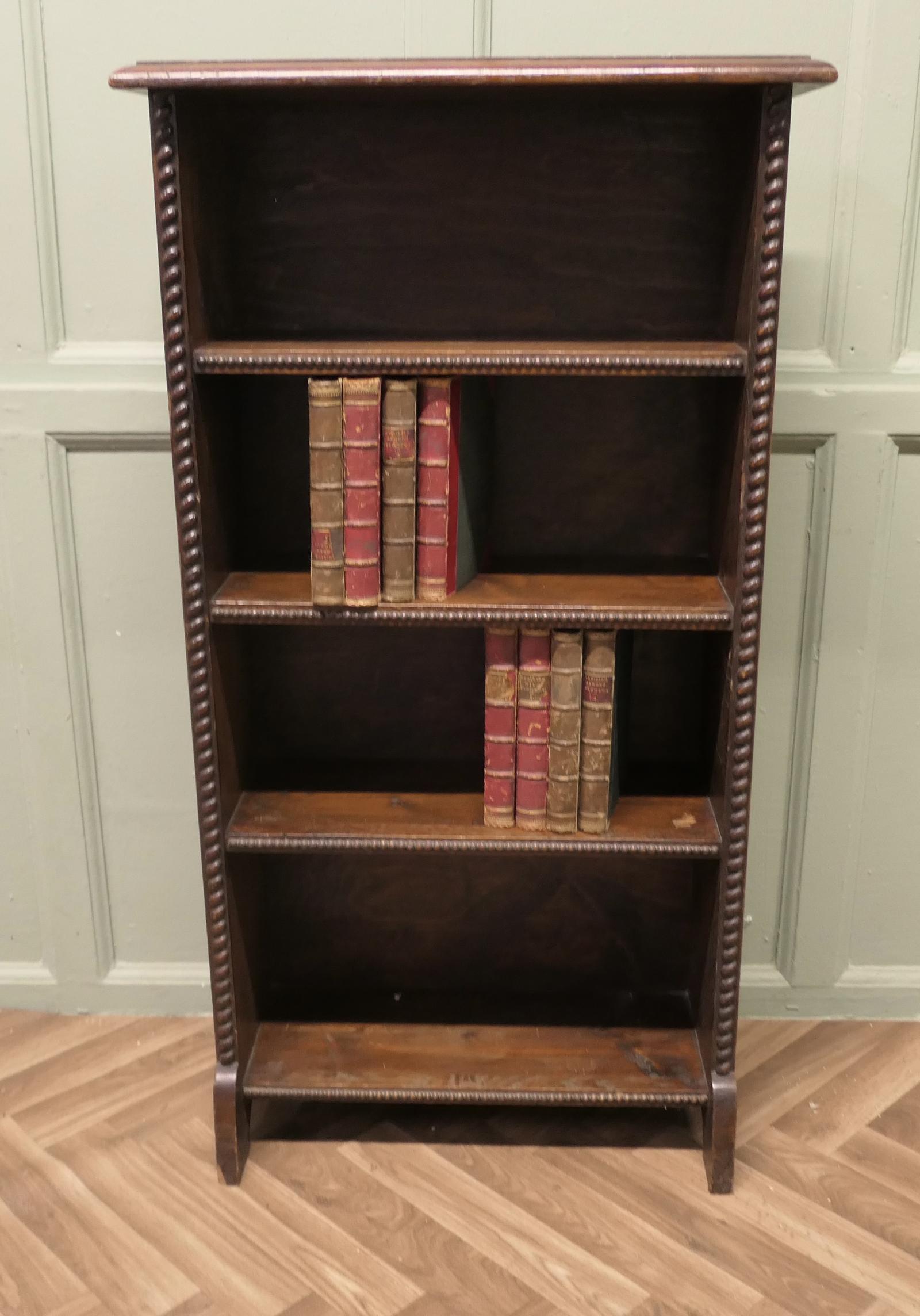 A Good Early 20th Century Open Oak Bookcase (1 of 6)