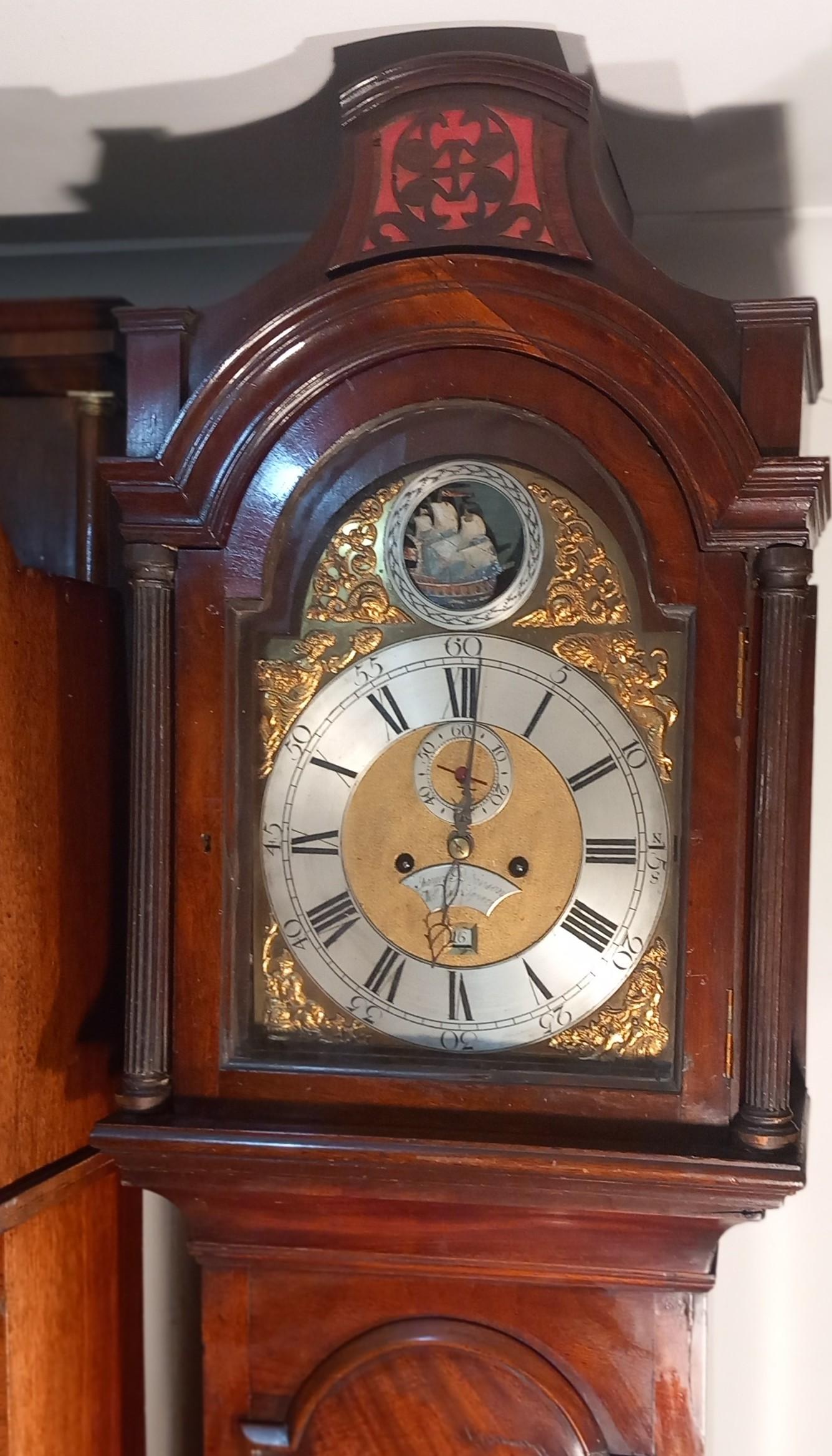 Brass Rocking Ship Longcase Clock (1 of 6)