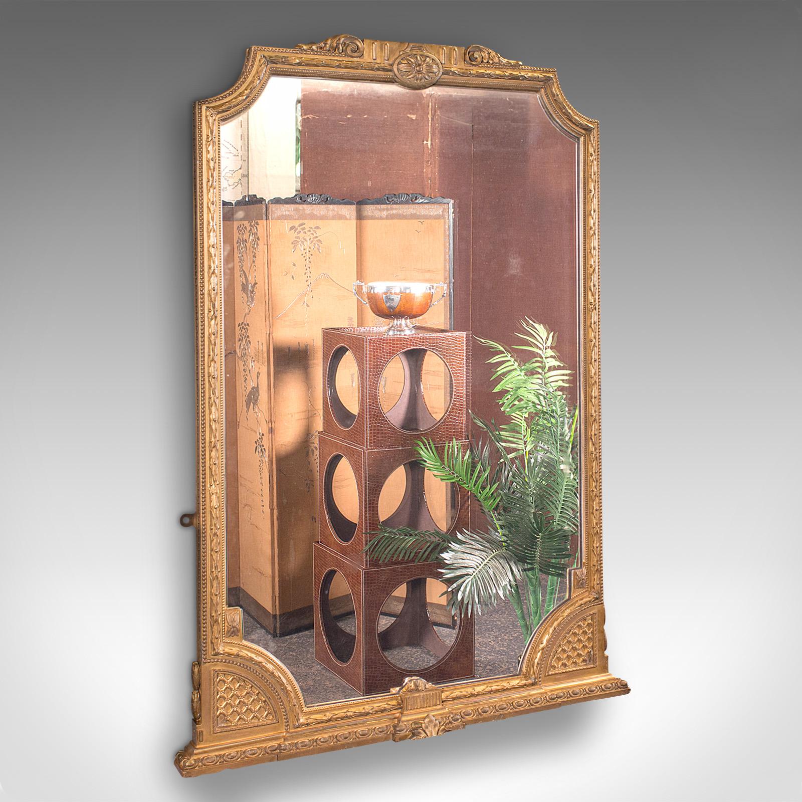 Grand Antique Overmantle Mirror, English, Giltwood, Italianate Taste, Victorian (1 of 8)
