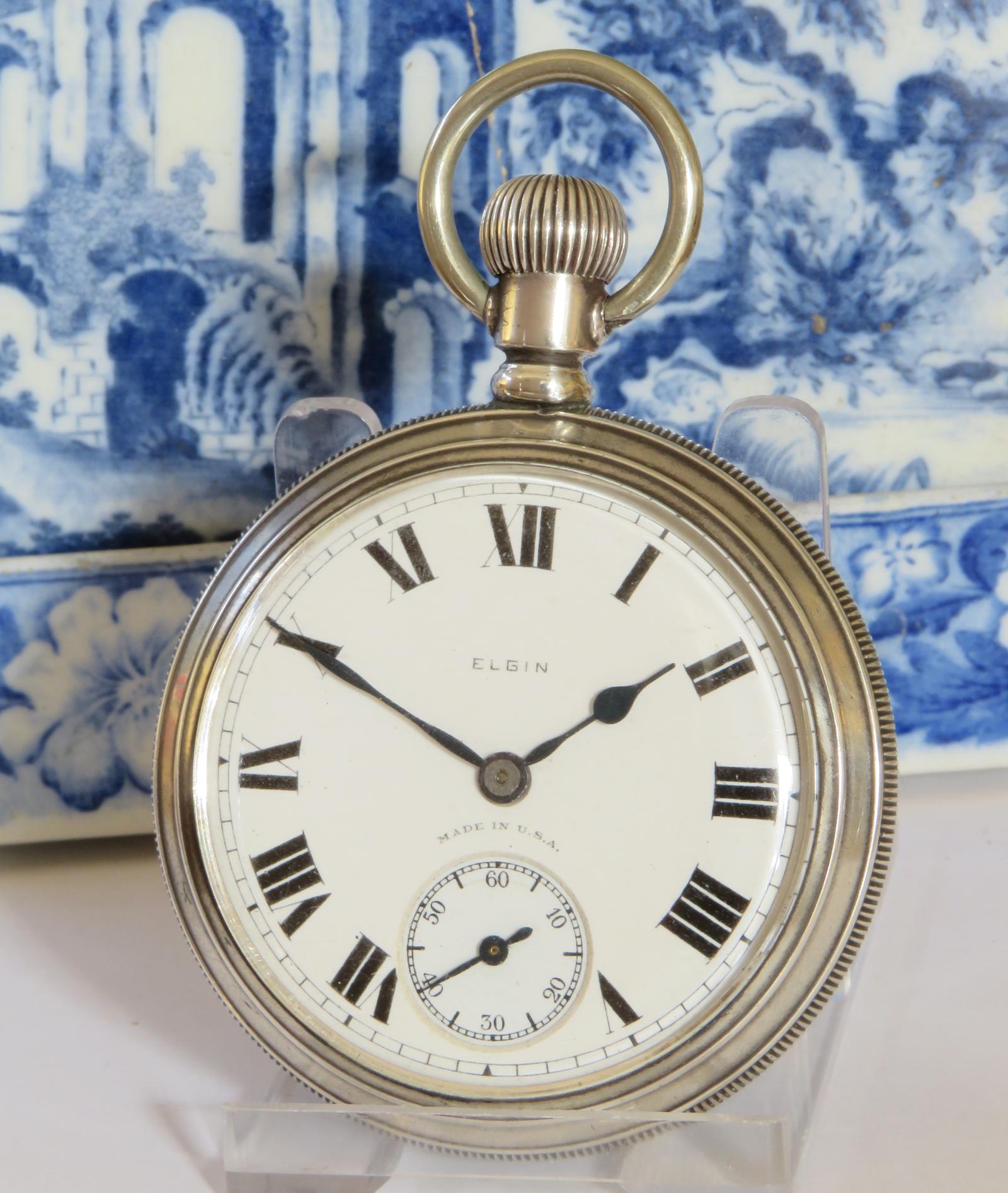 Pocket Watch : Antique Silver Elgin Pocket Watch, 1928 (1 of 4) Pocket Watch : Antique Silver Elgin Pocket Watch, 1928 (1 of 4)