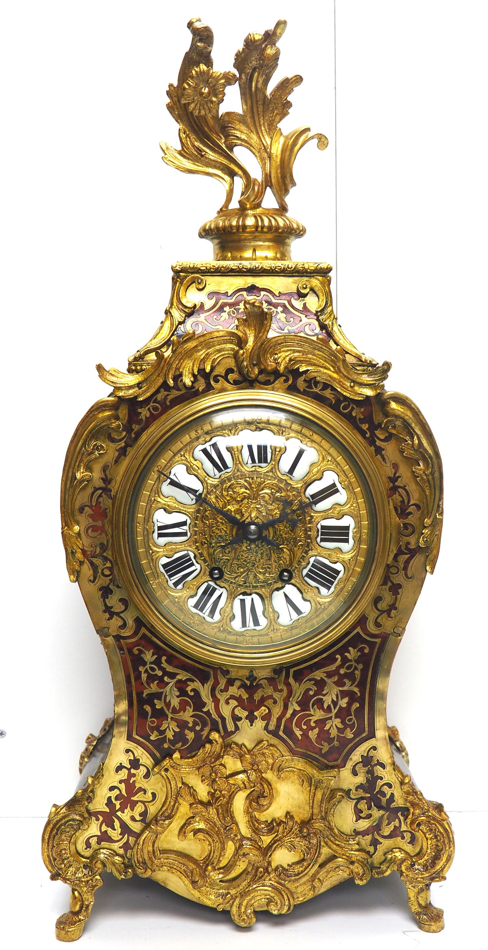 Rare Large Antique French Boulle Mantel Clock Ormolu Inlay 8 Day Mantle Clock (1 of 16) Rare Large Antique French Boulle Mantel Clock Ormolu Inlay 8 Day Mantle Clock (1 of 16)