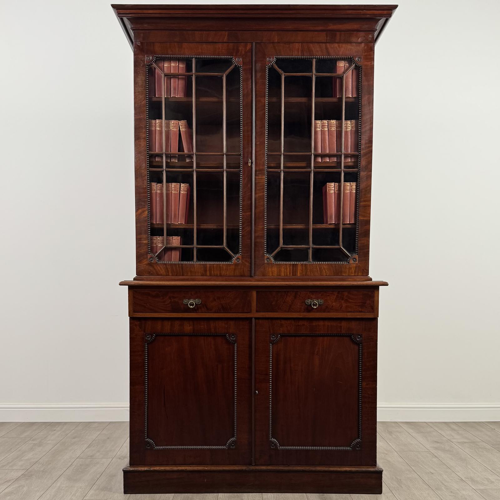 Antique 19th Century Regency Style Bookcase In Mahogany (1 of 13)