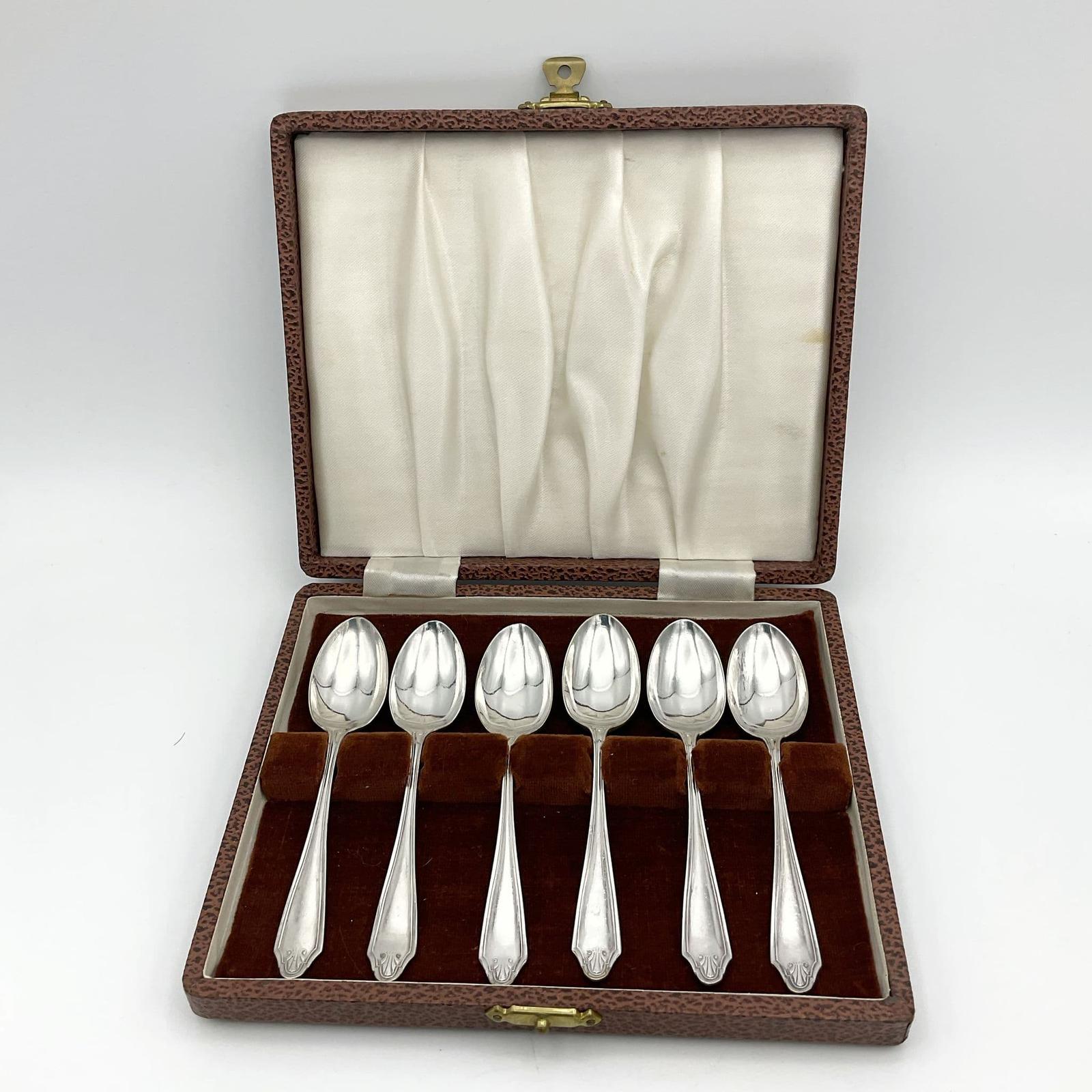 1950s Silver Plated Coffee Spoons Set (1 of 10)