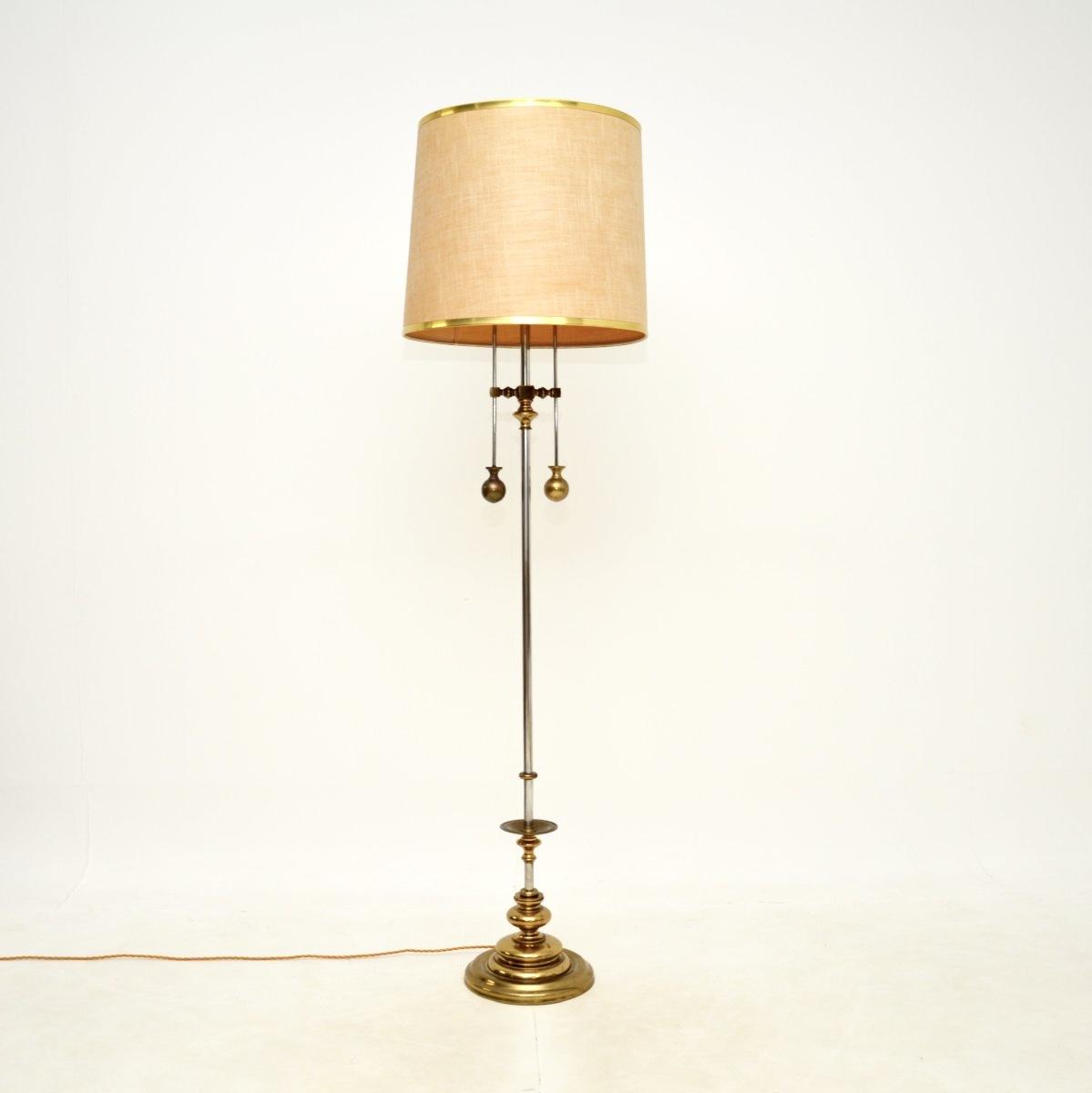 Vintage Italian Brass & Steel Floor Lamp (1 of 8)