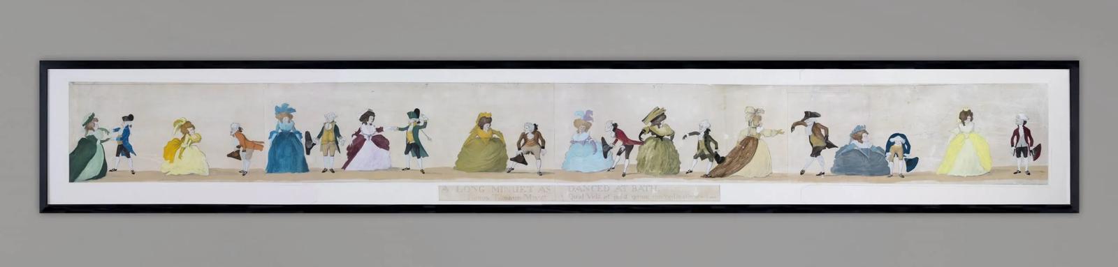 “A Long Minuet as Danced at Bath” Engraving by Henry William Bunbury (1 of 6)