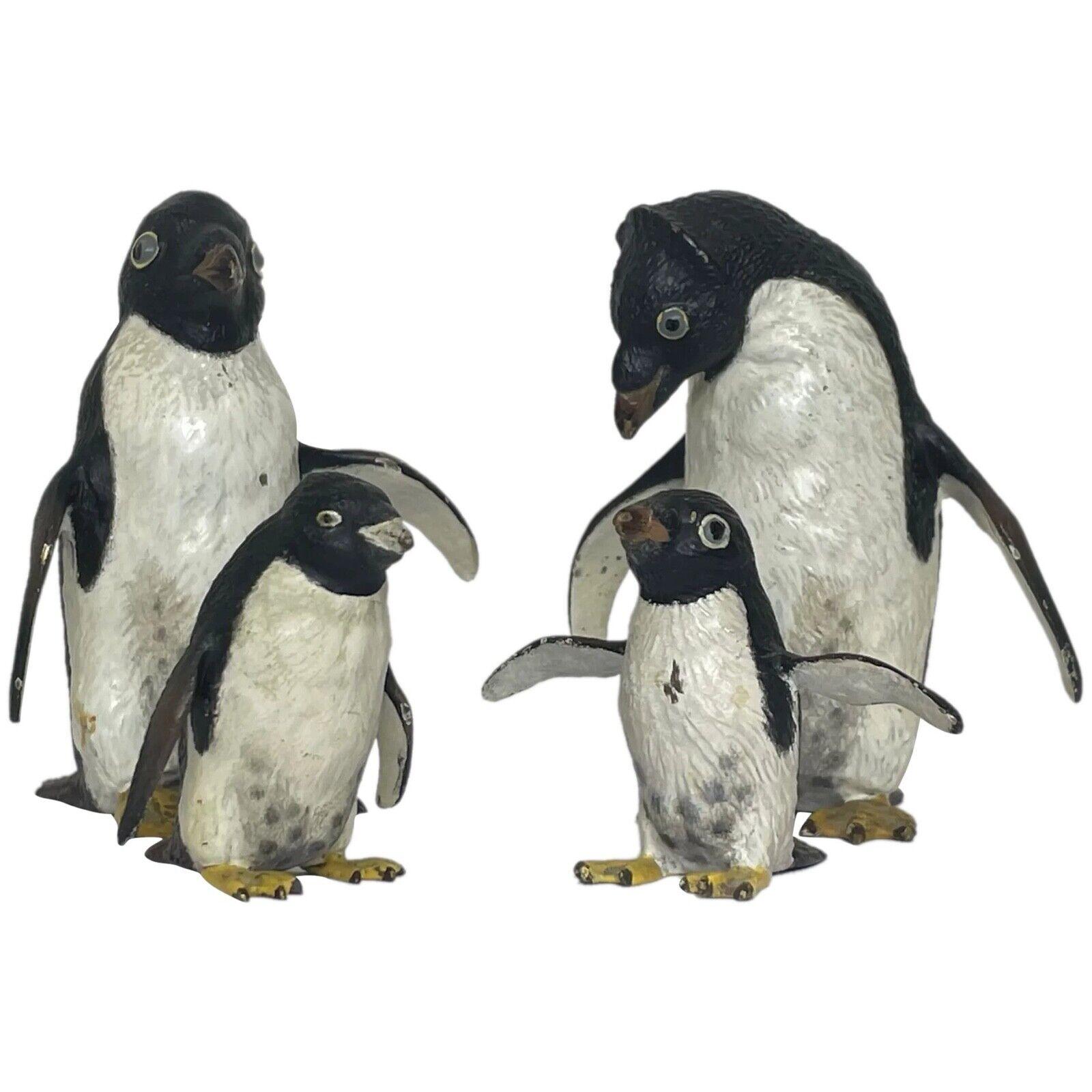 Austrian Cold Painted Bronze Group Of 4 Waddle Penguin Sculptures (1 of 42) Austrian Cold Painted Bronze Group Of 4 Waddle Penguin Sculptures (1 of 42)