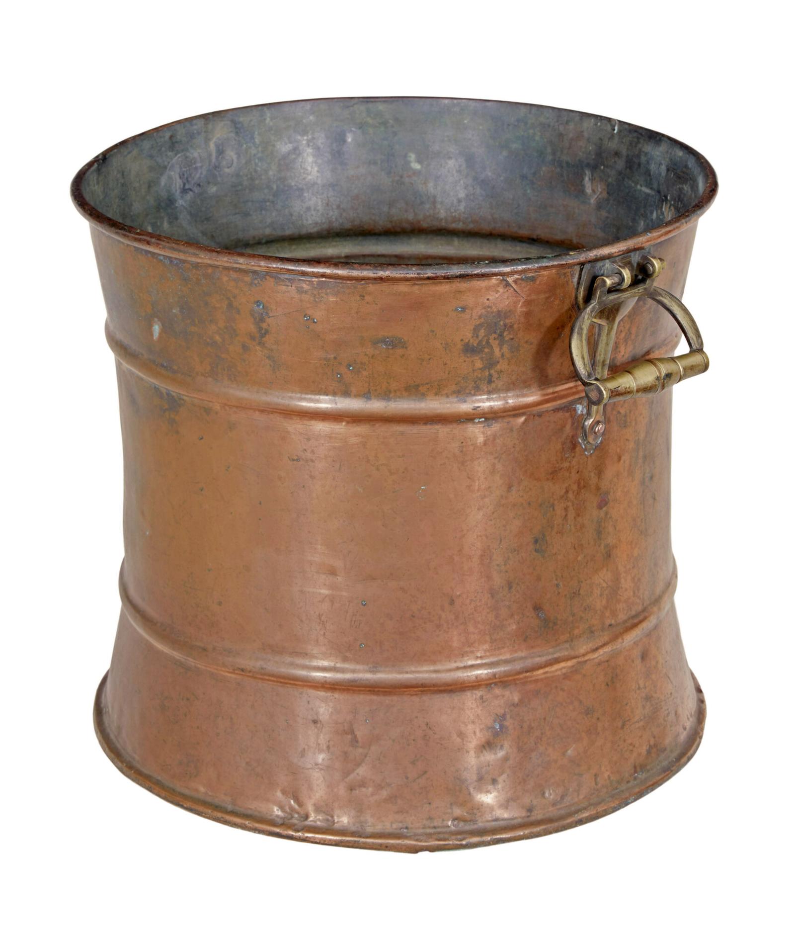 19th Century Victorian Copper & Brass Bin (1 of 7)