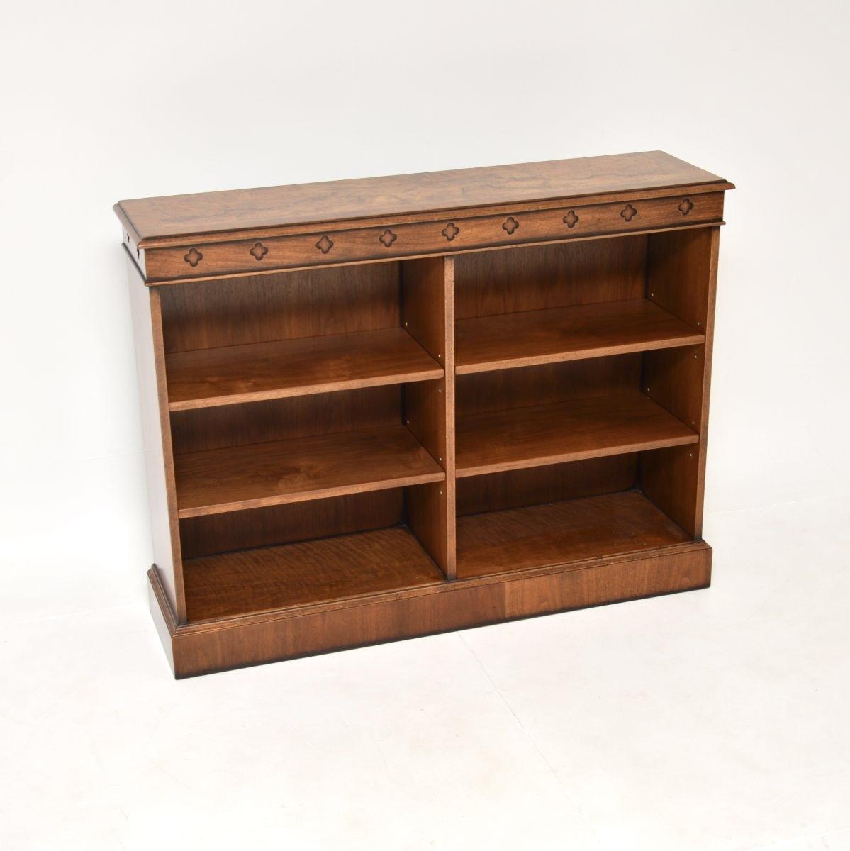 Burr Walnut Open Bookcase (1 of 10) Burr Walnut Open Bookcase (1 of 10)